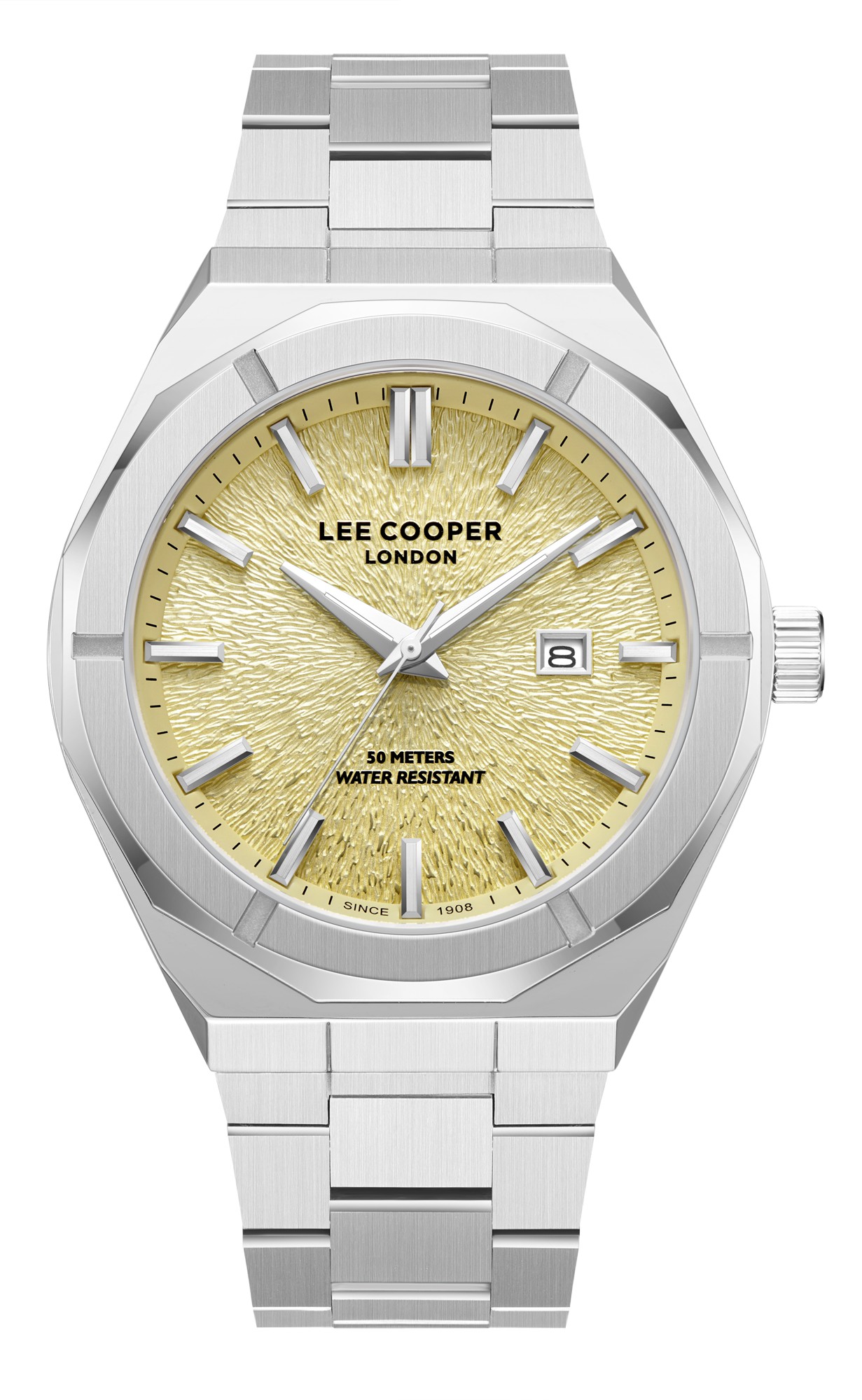 LEE COOPER   часы, кварцевый механизм, суперметалл, 44 мм