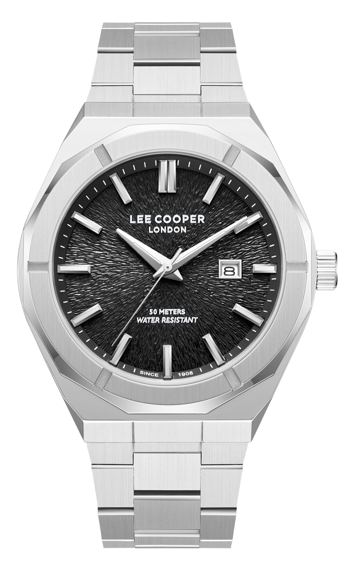 LEE COOPER   часы, кварцевый механизм, суперметалл, 44 мм