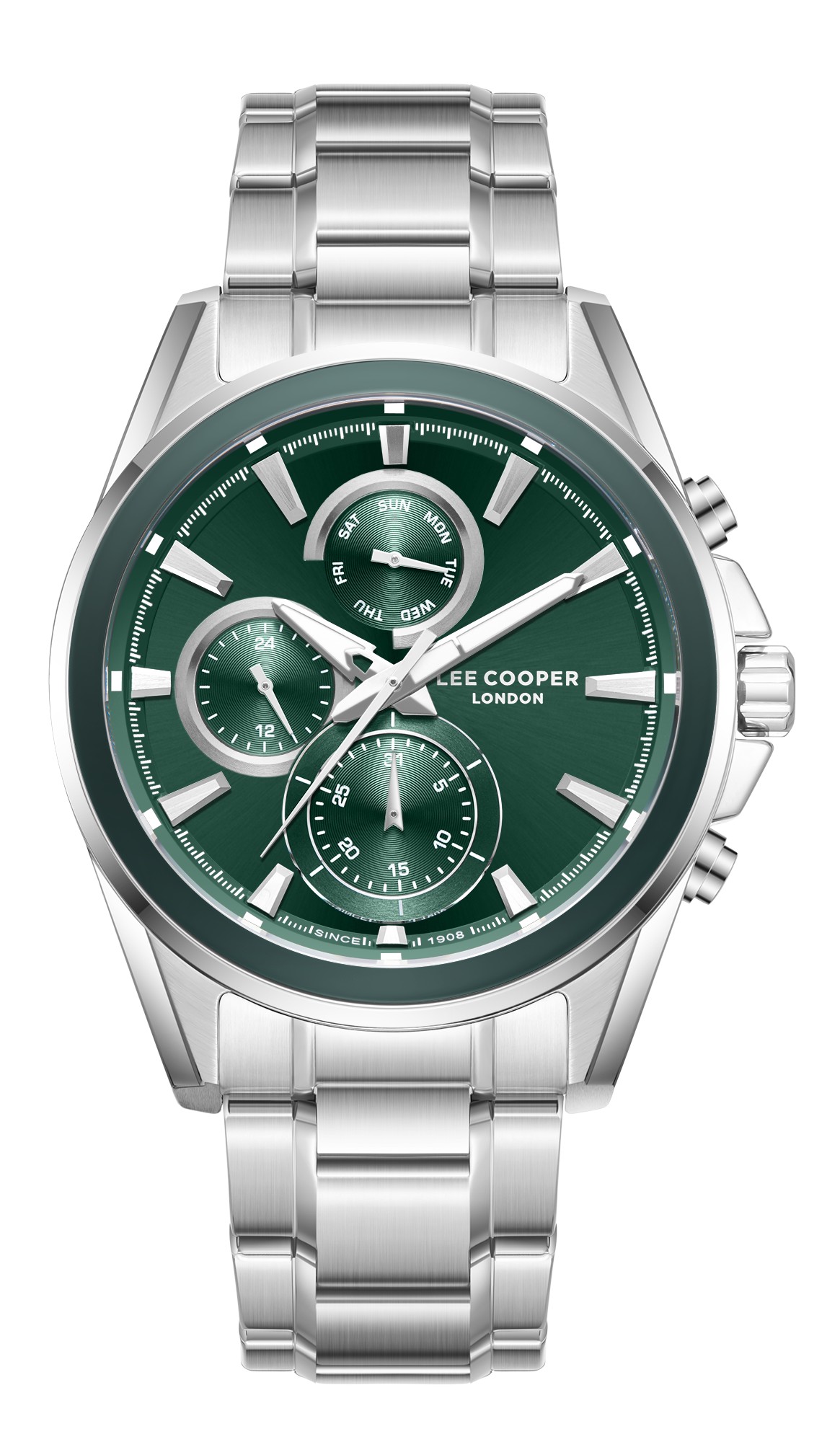 LEE COOPER   часы, кварцевый механизм, суперметалл, 44 мм