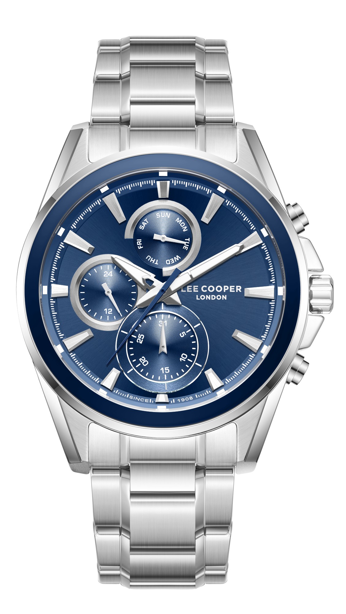 LEE COOPER   часы, кварцевый механизм, суперметалл, 44 мм
