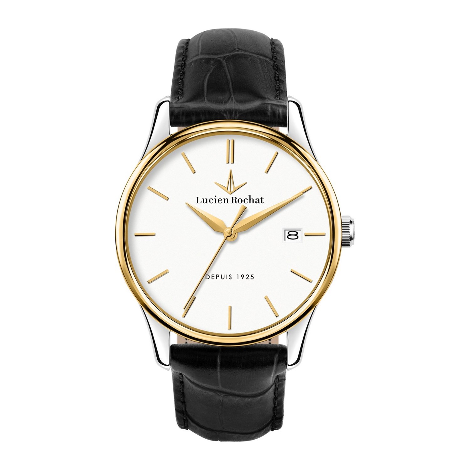 LUCIEN ROCHAT  Часы, мужские, кварцевый механизм, корпус cталь, 39 мм