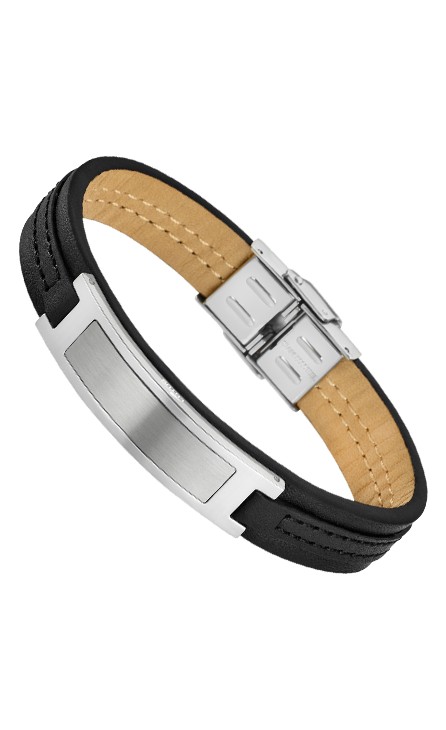 Urban Man Браслет(LS1808-2/2) Мужской браслет Lotus из кожи и стали 316L