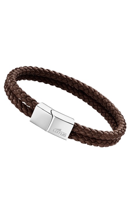 Men Basic Браслет(LS2011-2/2) Мужской браслет Lotus, кожа и сталь 316L
