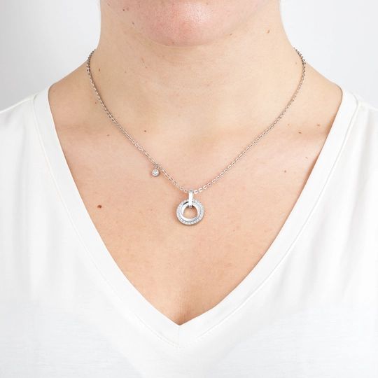Bliss Подвеска(LS2176-1/1) Подвеска Lotus из нержавеющей стали и вставками из циркония 