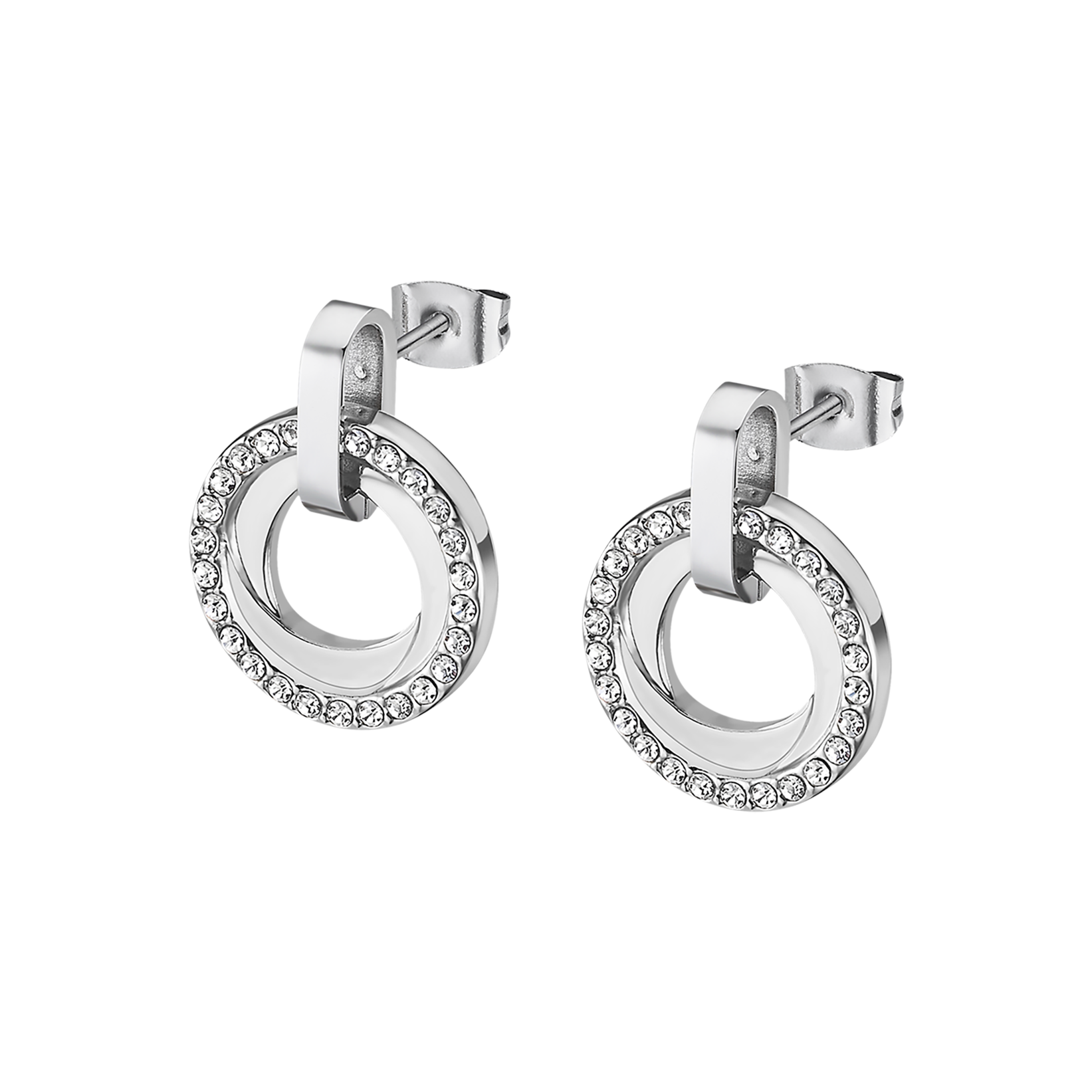 Bliss Серьги(LS2176-4/1) Серьги Lotus из нержавеющей стали и вставками из циркония 