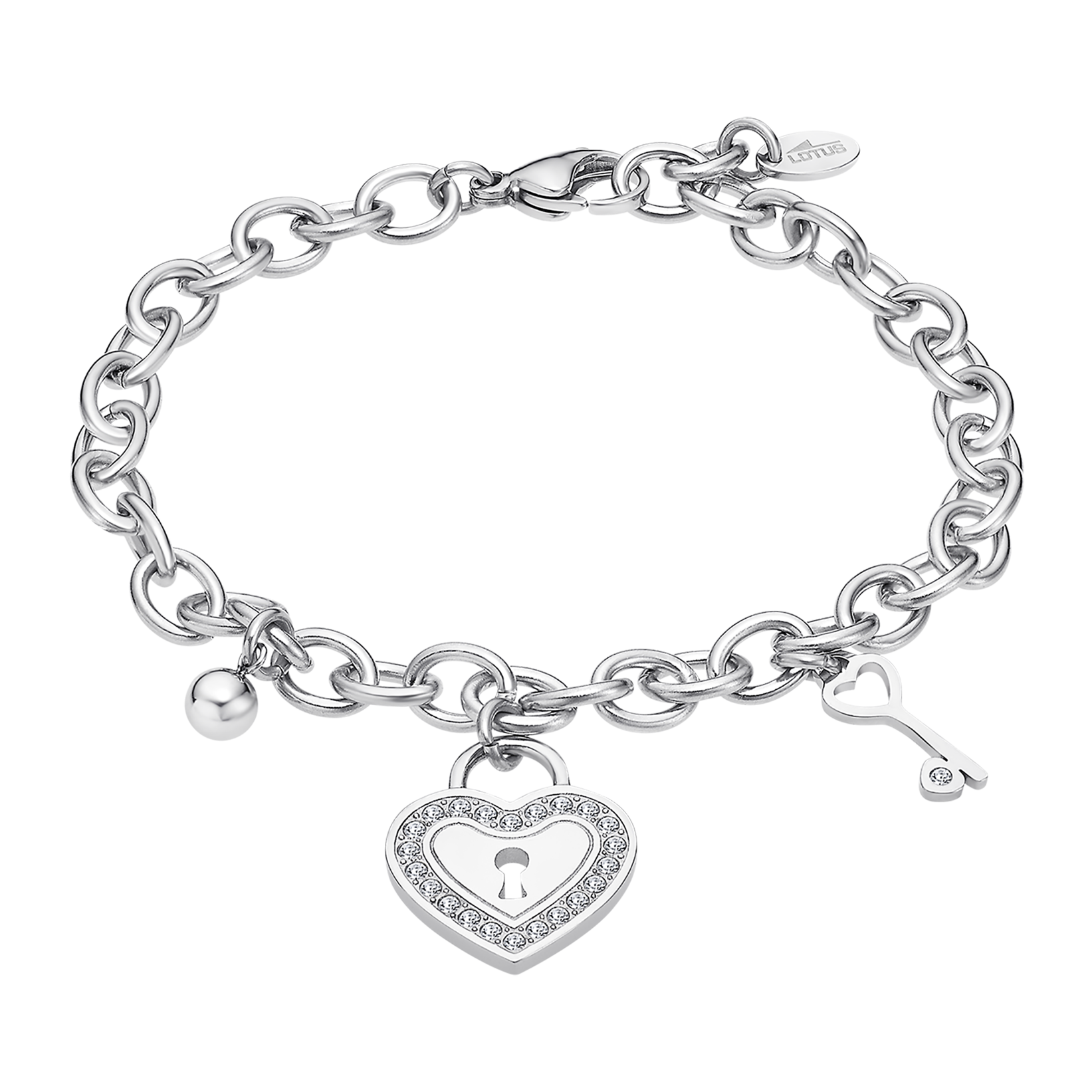 Woman's Heart Браслет(LS2188-2/1) Женский браслет Lotus из нержавеющей стали и вставками из циркония