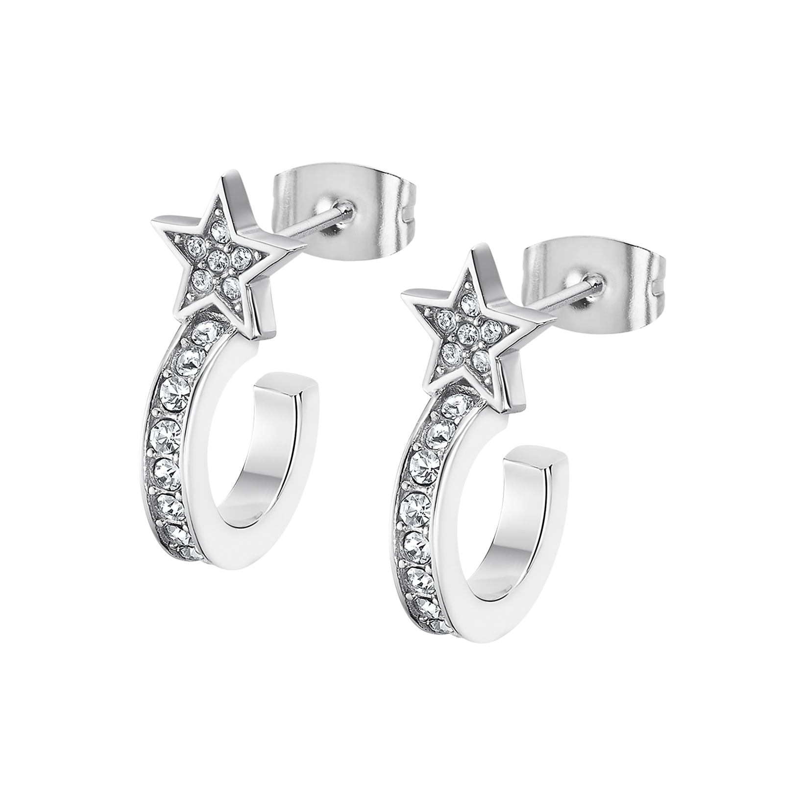 Urban Woman Серьги(LS2327-4/1) Серьги Lotus из нержавеющей стали и вставками из циркония