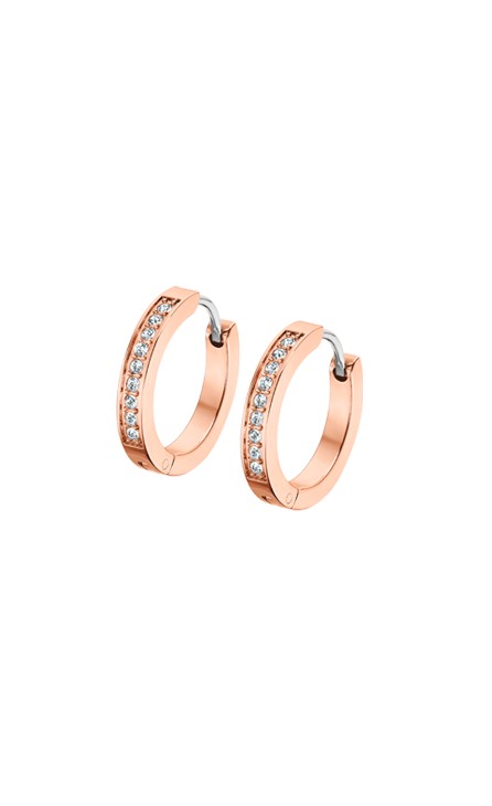 Urban Woman Серьги(LS2329-4/3) Серьги Lotus из стали с розовым покрытием и вставками из циркония