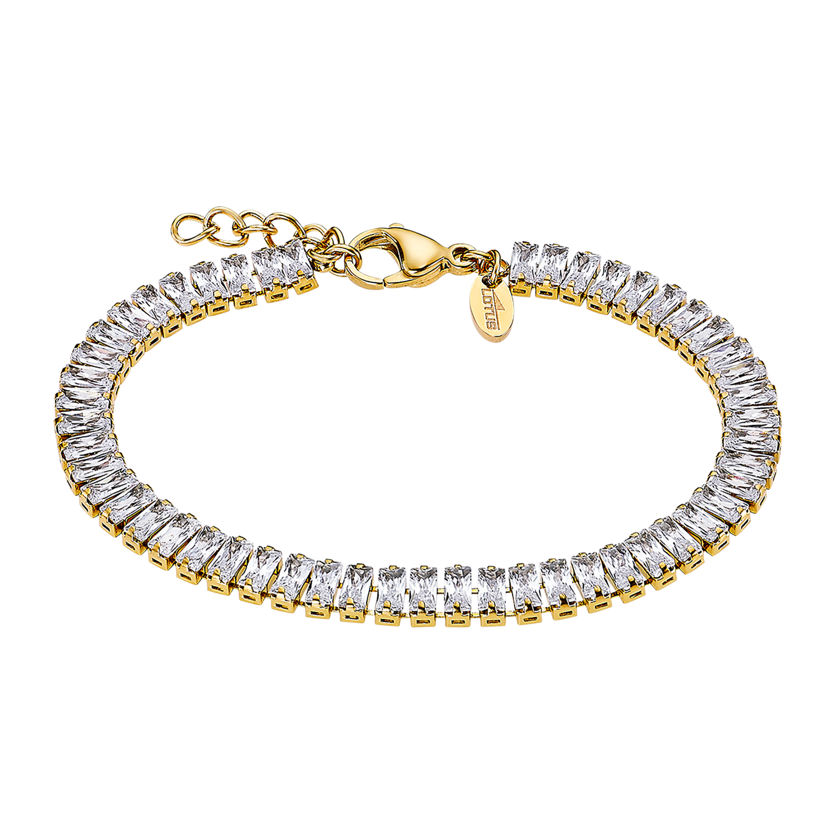 Urban Woman Браслет(LS2340-2/2) Ослепительный женский браслет Lotus из стали с золотистым покрытием, вставки из циркония 