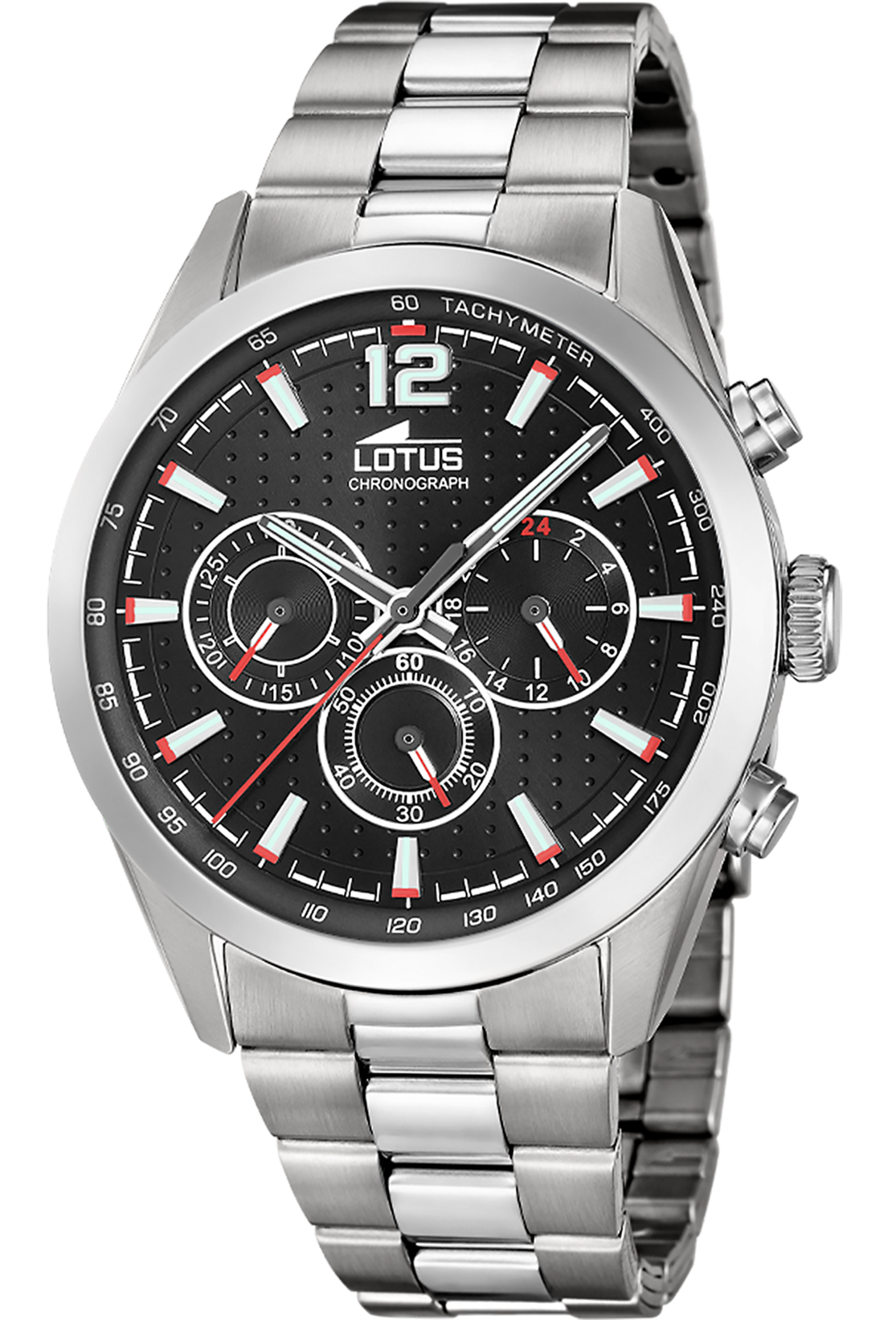 LOTUS  Мужские часы, кварцевый механизм, сталь, 43 мм