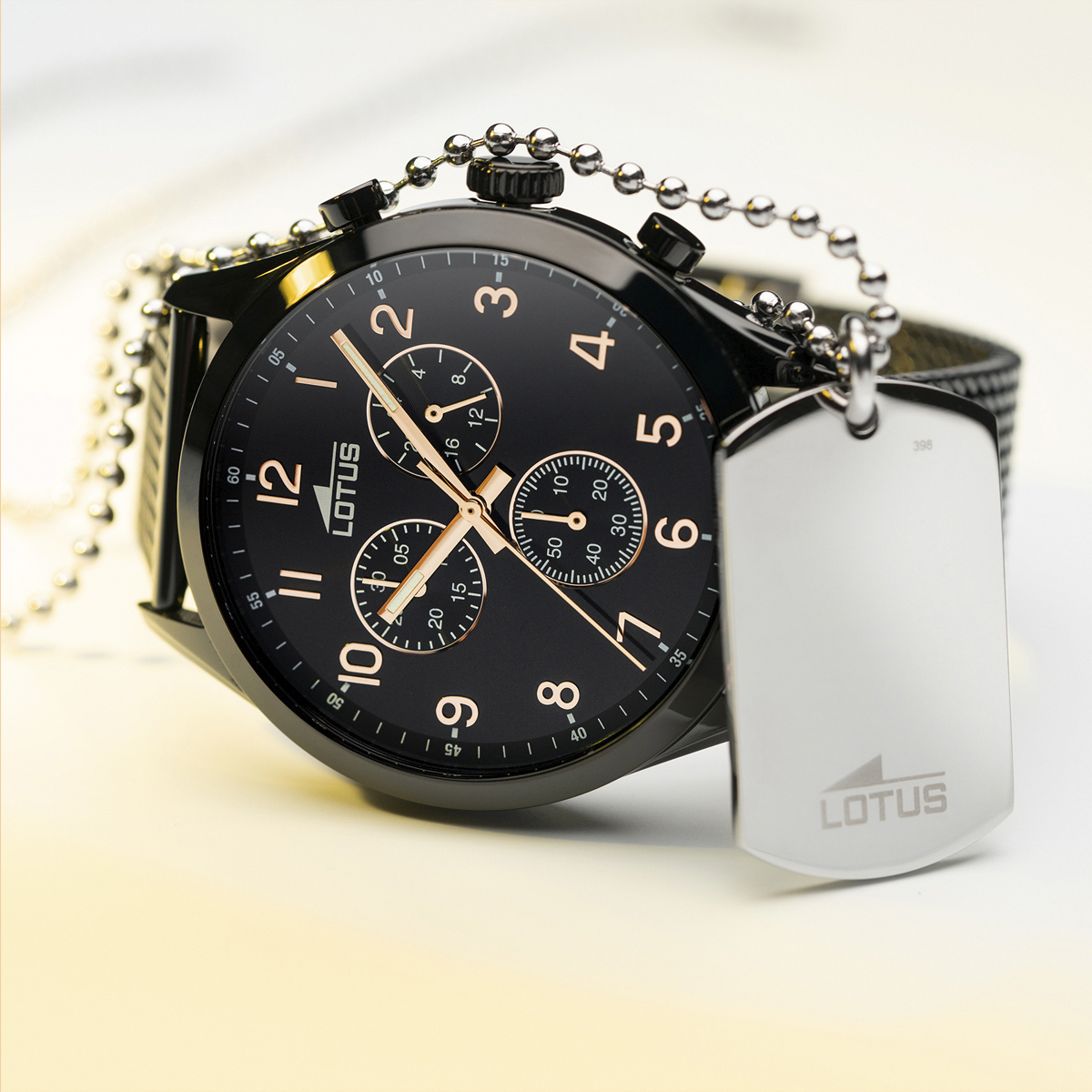LOTUS  Мужские часы, кварцевый механизм, сталь с покрытием, 43 мм