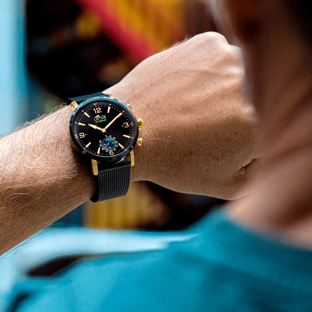LOTUS   часы, гибридный механизм, сталь с покрытием, 43 мм