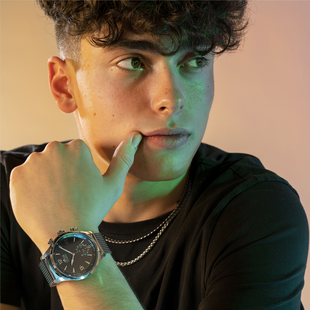 LOTUS   часы, гибридный механизм, сталь с покрытием, 42 мм