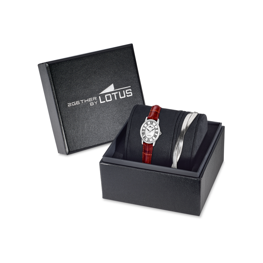 LOTUS  Женские часы в комплекте с браслетом, кварцевый механизм, сталь, 28 мм