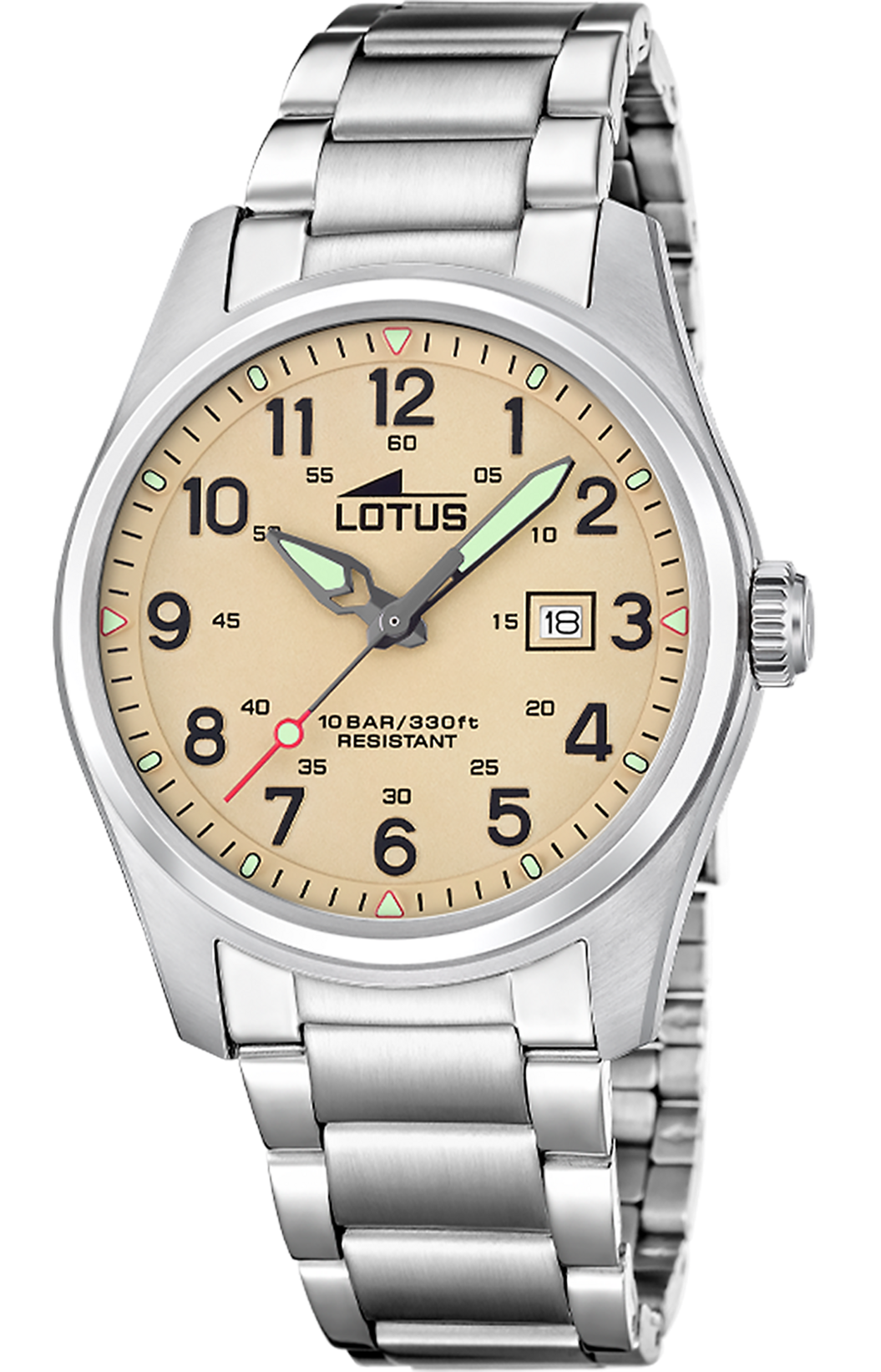 LOTUS  Мужские часы, кварцевый механизм, сталь, 42 мм