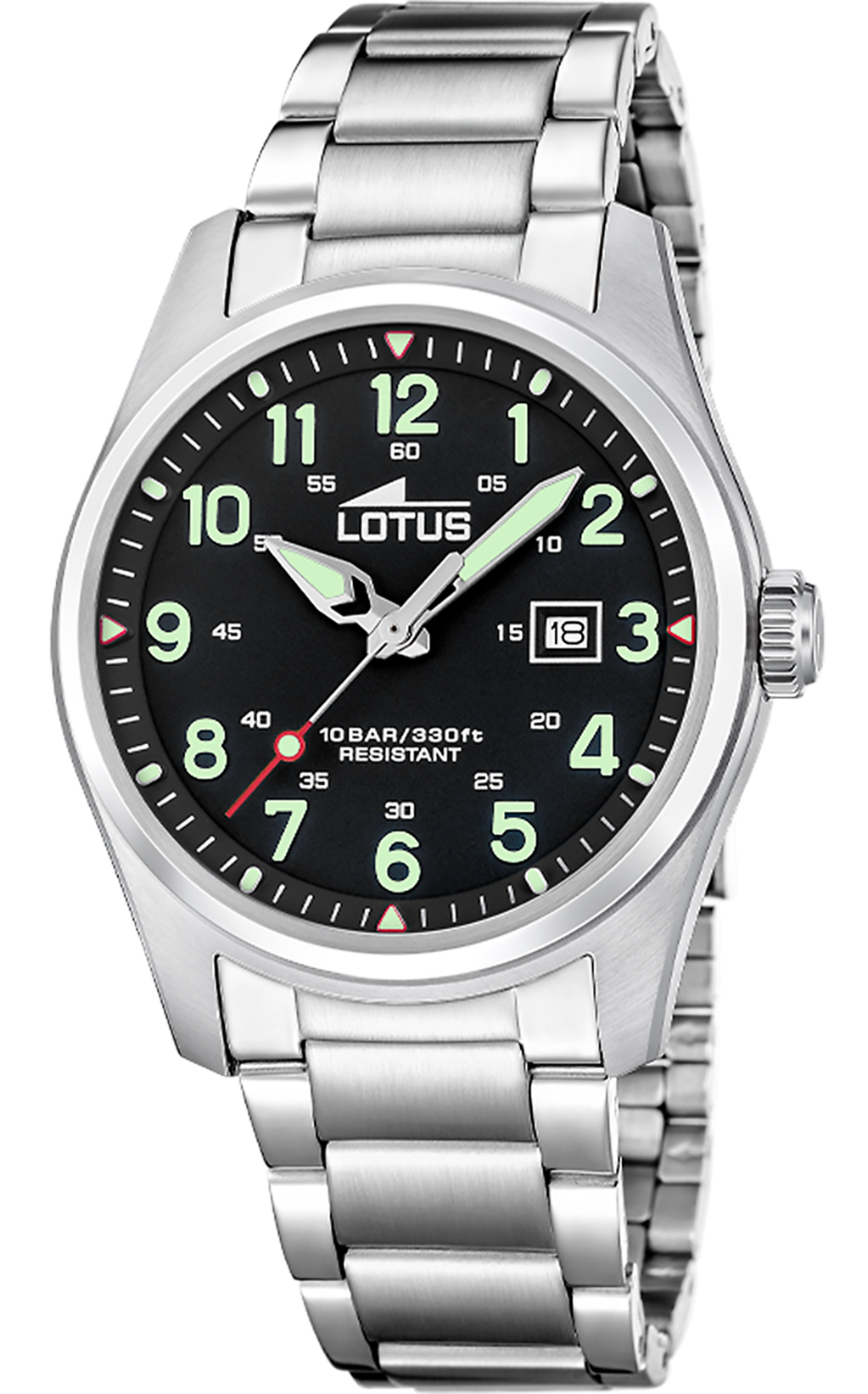 LOTUS  Мужские часы, кварцевый механизм, сталь, 42 мм