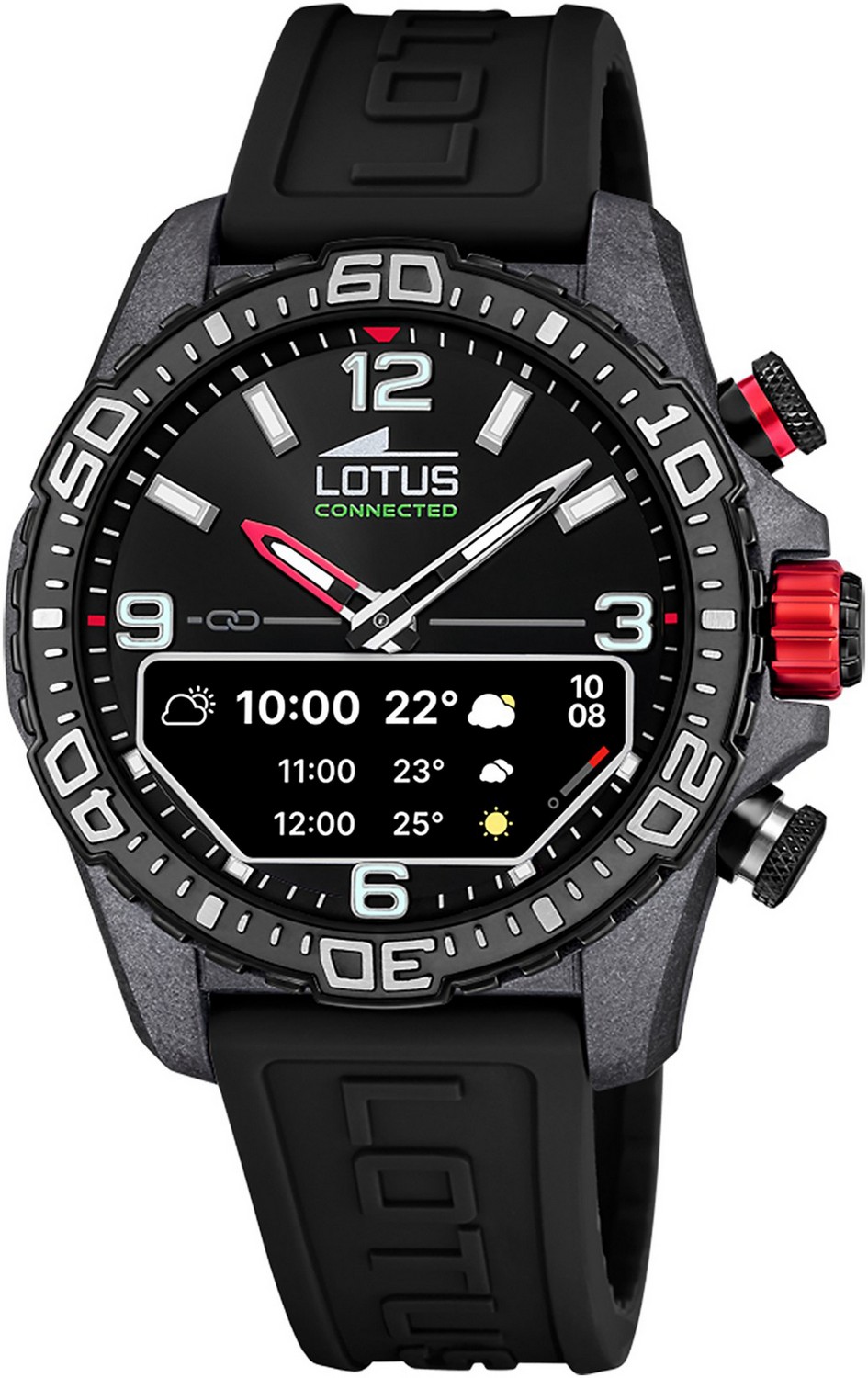 LOTUS  Мужские часы, гибридный механизм, карбон, 45 мм