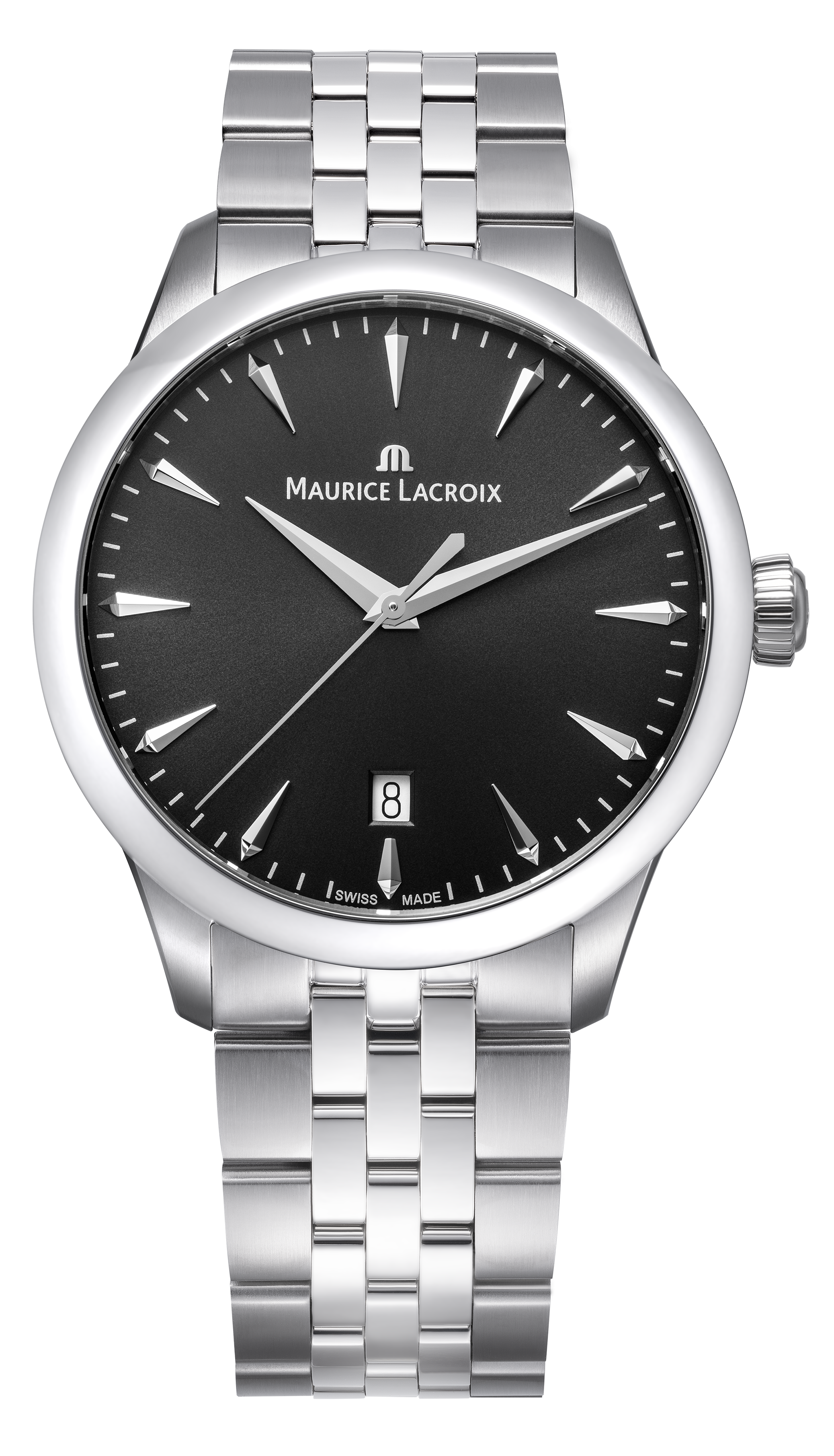 MAURICE LACROIX  Швейцарские часы, унисекс, кварцевый механизм, сталь, 39 мм