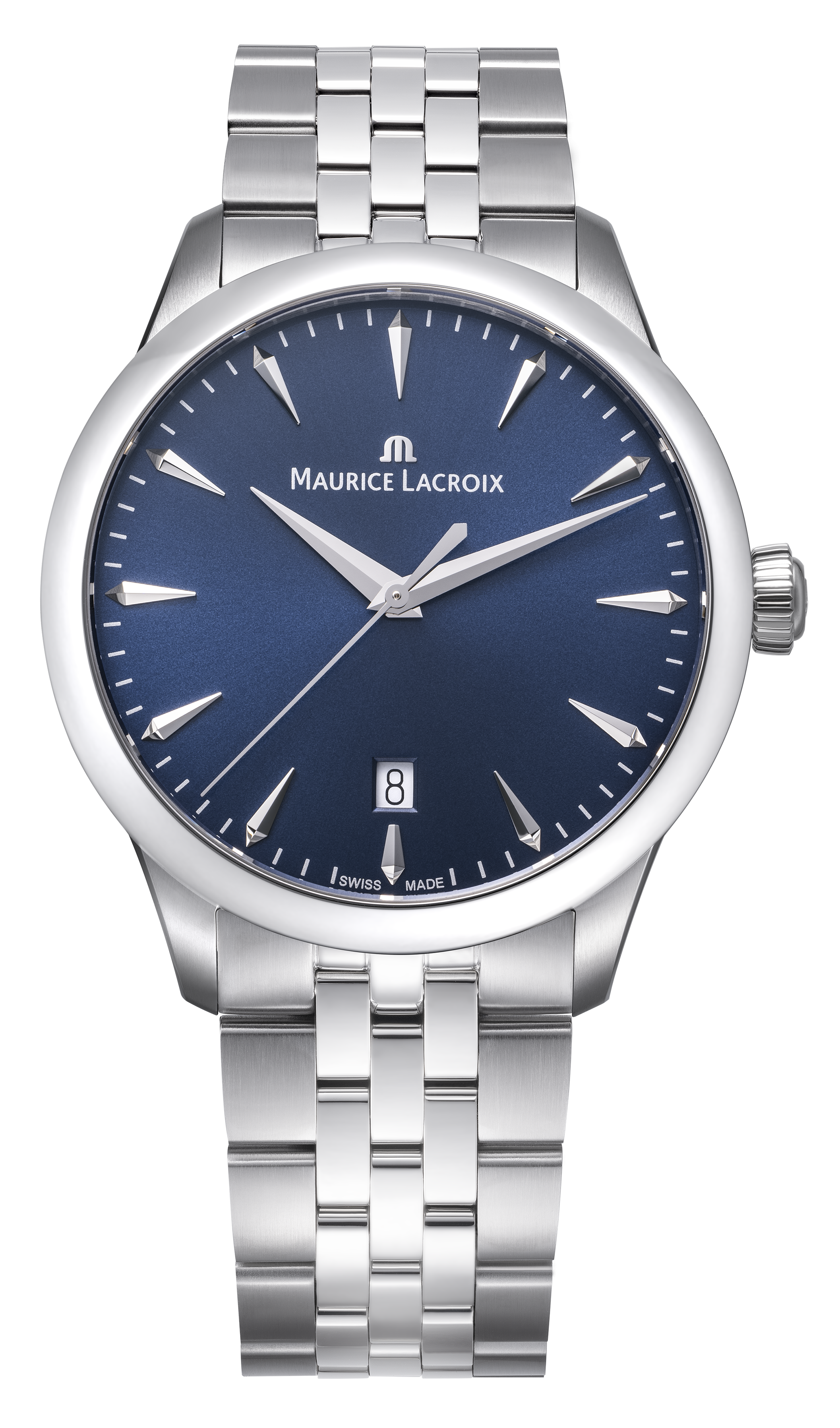 MAURICE LACROIX  Швейцарские часы, унисекс, кварцевый механизм, сталь, 39 мм