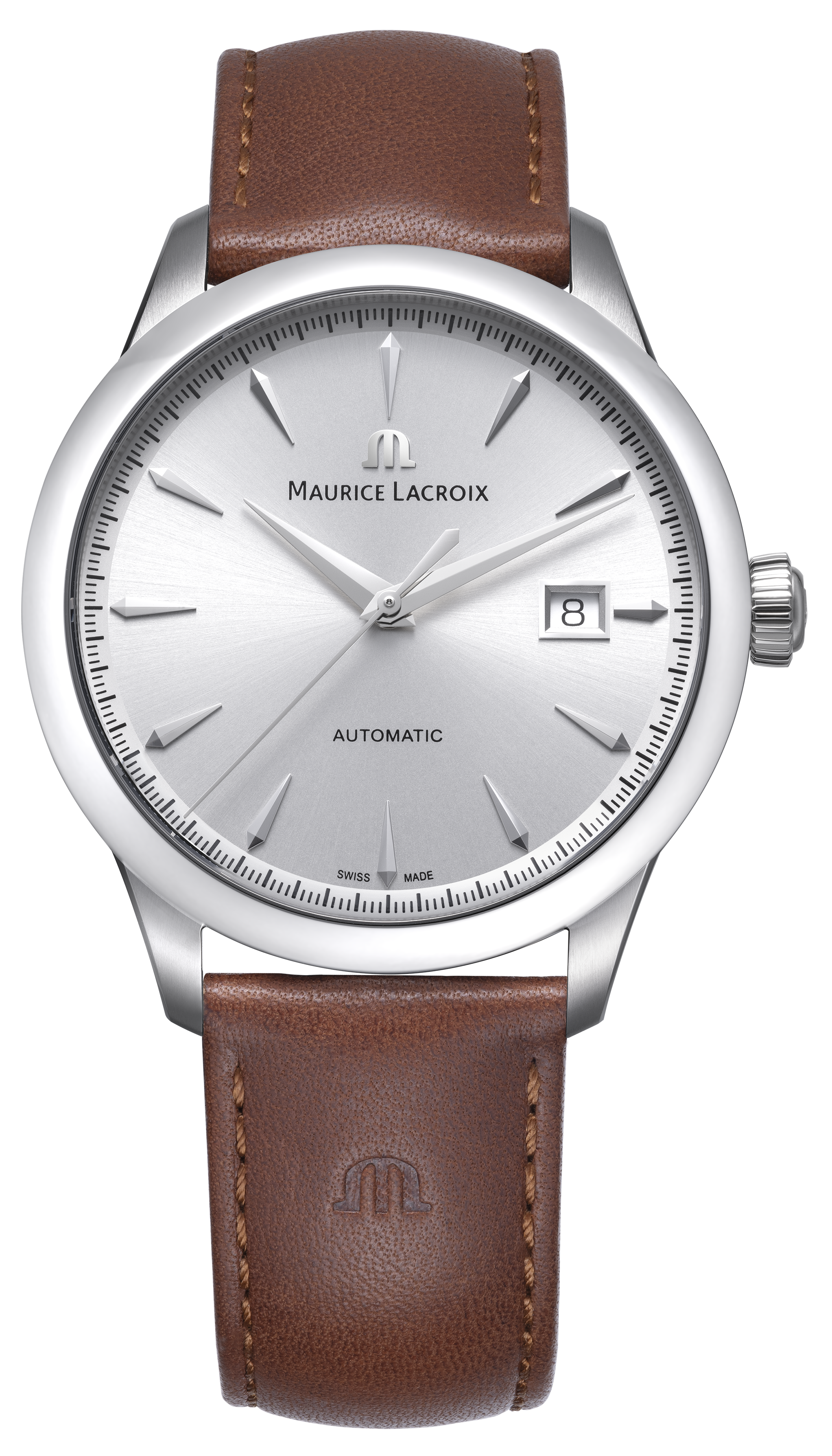 MAURICE LACROIX  Мужские швейцарские часы, автоматический механизм, сталь, 40 мм