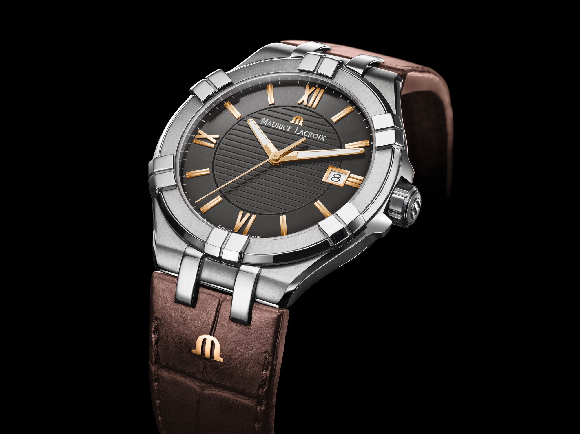Часы MAURICE LACROIX  AI1008-SS001-333-1, Функции: Часы, минуты, секунды, дата