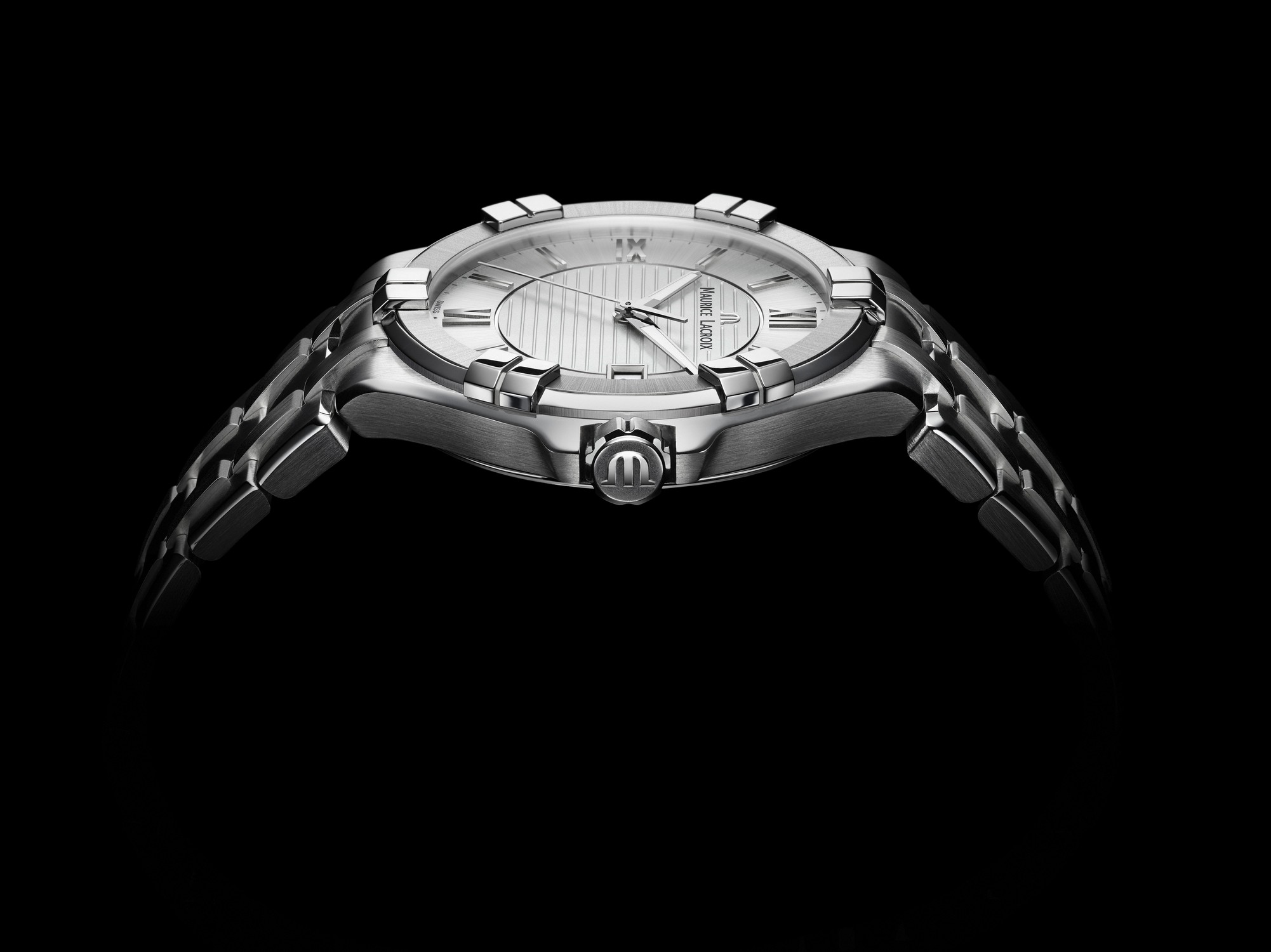 Часы MAURICE LACROIX AIKON QUARTZ AI1008-SS002-130-1, Браслет/Ремень: Стальной браслет
