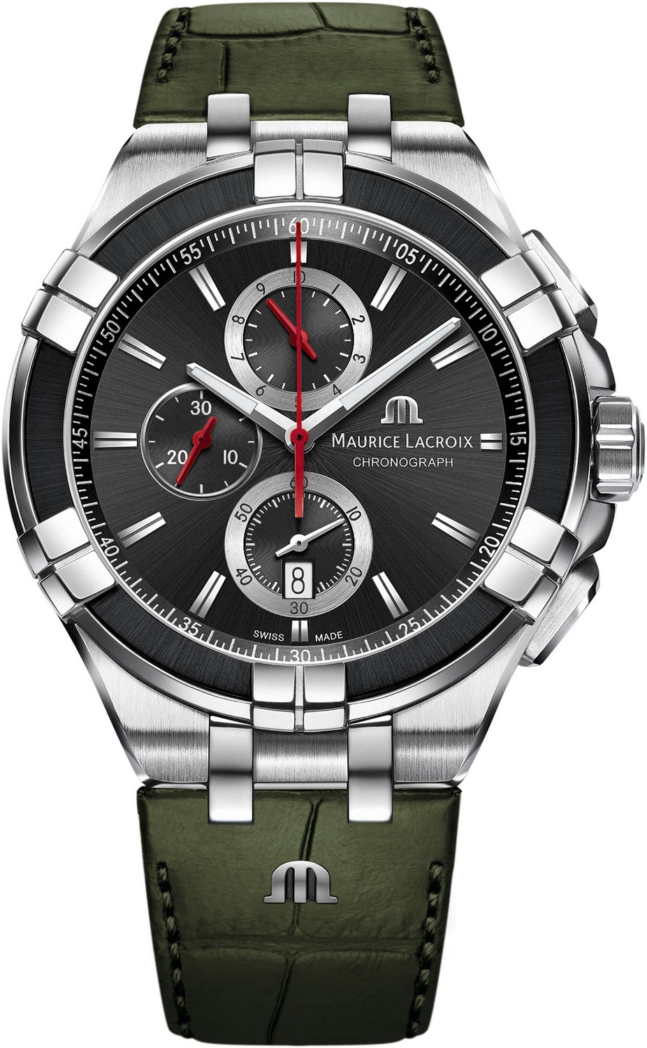 MAURICE LACROIX AIKON QUARTZ Мужские часы, кварцевый механизм, сталь с покрытием, 44 мм