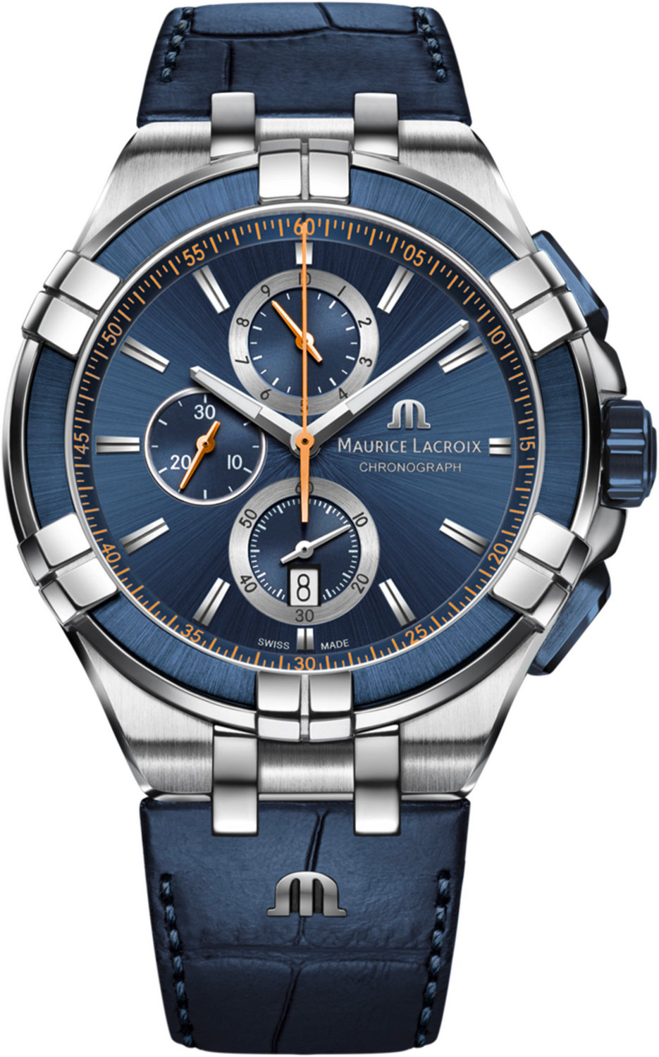 Часы MAURICE LACROIX AIKON QUARTZ AI1018-SS001-432-4 Мужские часы, кварцевый механизм, сталь, 44 мм