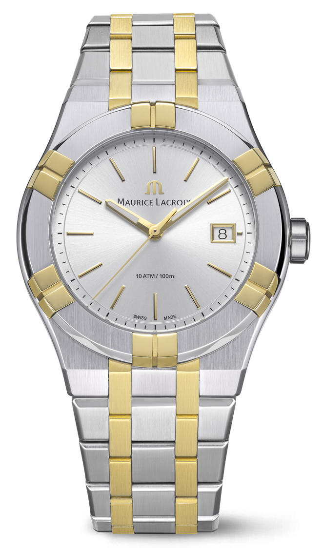 MAURICE LACROIX AIKON QUARTZ Мужские швейцарские часы, кварцевый механизм, сталь с покрытием, 40 мм