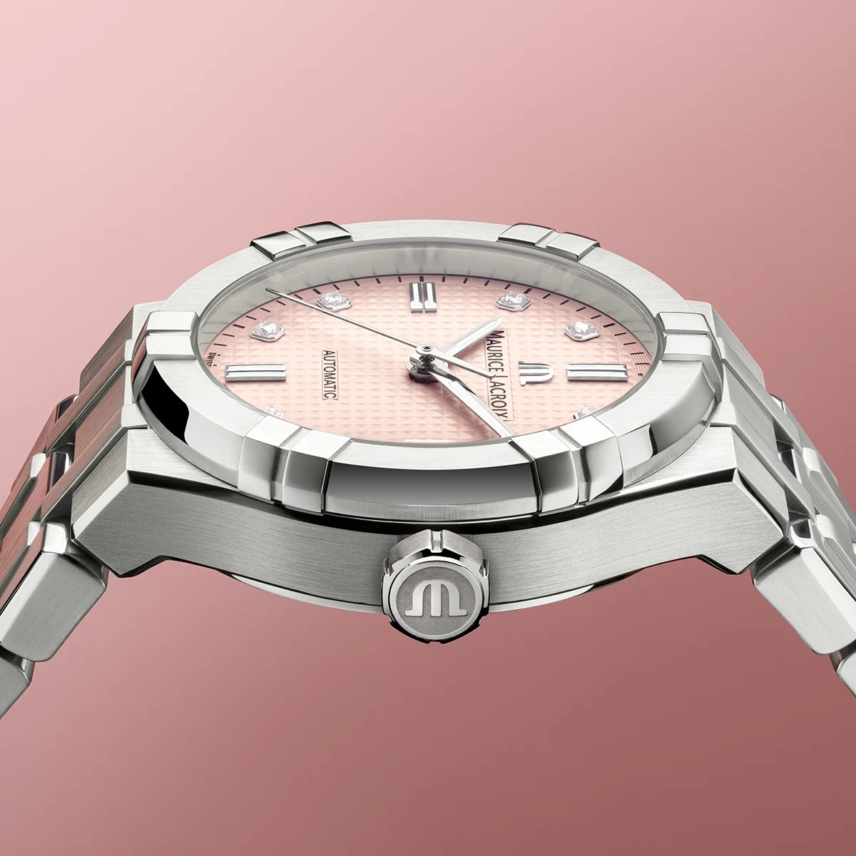 MAURICE LACROIX AIKON AUTOMATIC  Женские швейцарские часы, автоматический механизм, сталь, 35 мм