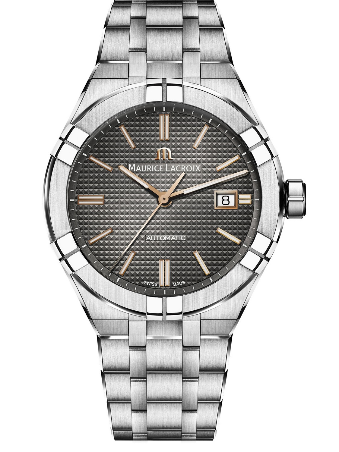 Часы MAURICE LACROIX  AI6008-SS002-331-1  Мужские часы, автоматический механизм, сталь, 42 мм