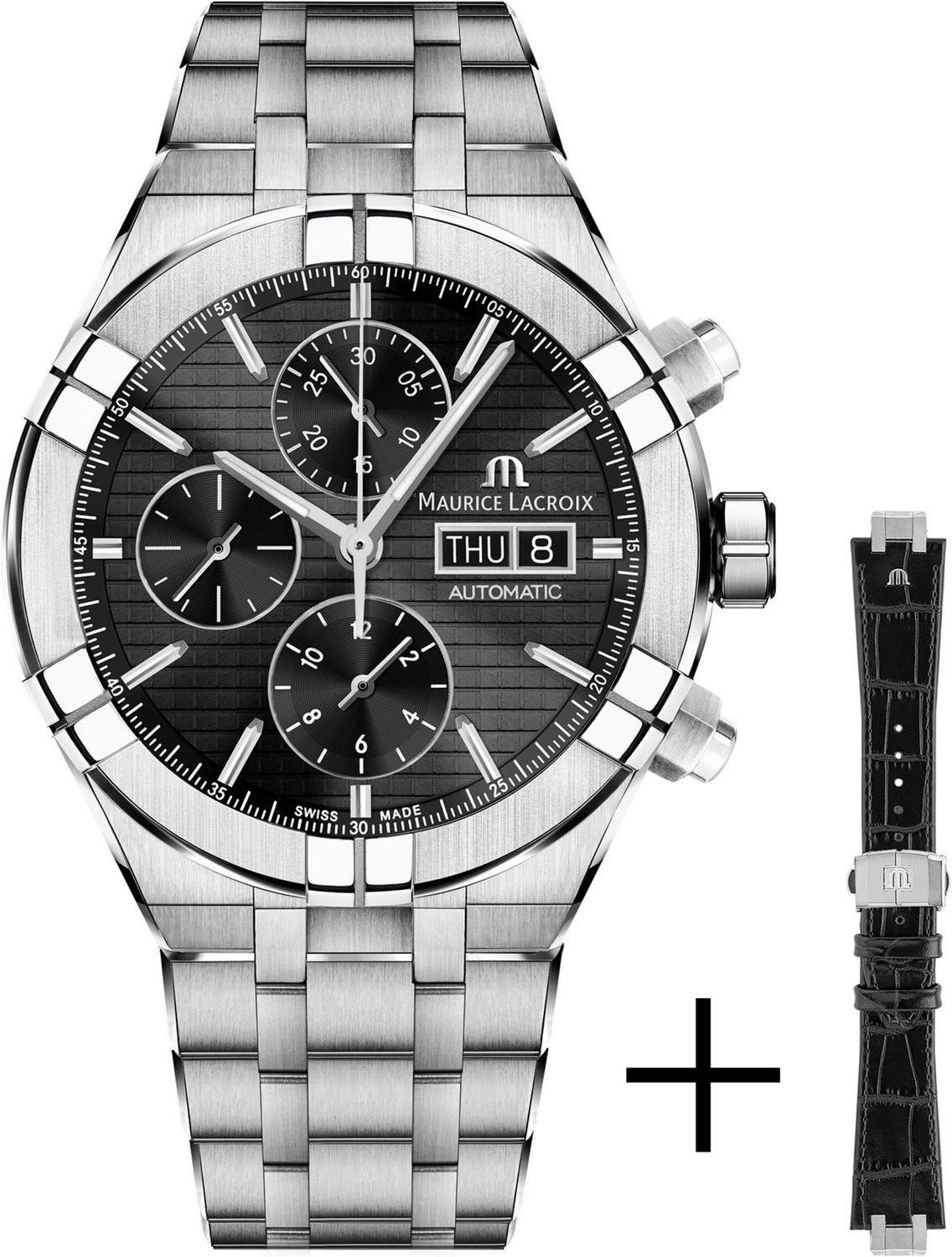 MAURICE LACROIX AIKON AUTOMATIC Мужские швейцарские часы, автоматический механизм, сталь, 44 мм