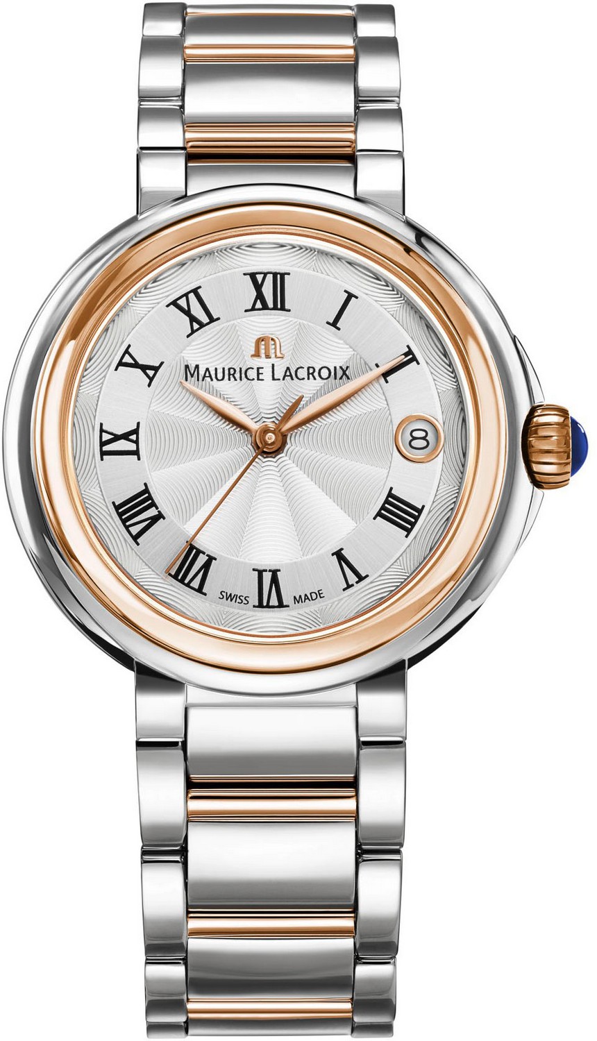 Часы MAURICE LACROIX  FA1007-PVP13-110-1 Женские швейцарские часы, кварцевый механизм, сталь с покрытием, 36 мм