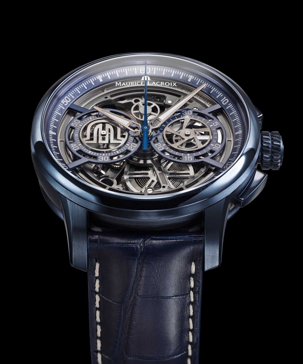 Часы MAURICE LACROIX MASTERPIECE MP6028-PVC01-002-1, Функции: 30 мин хронограф, часы, минуты, секунды