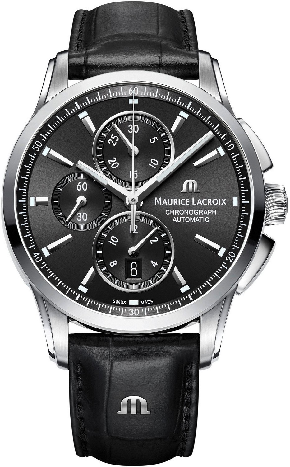 Часы MAURICE LACROIX PONTOS PT6388-SS001-330-1 Мужские часы, автоматический механизм, сталь, 43 мм