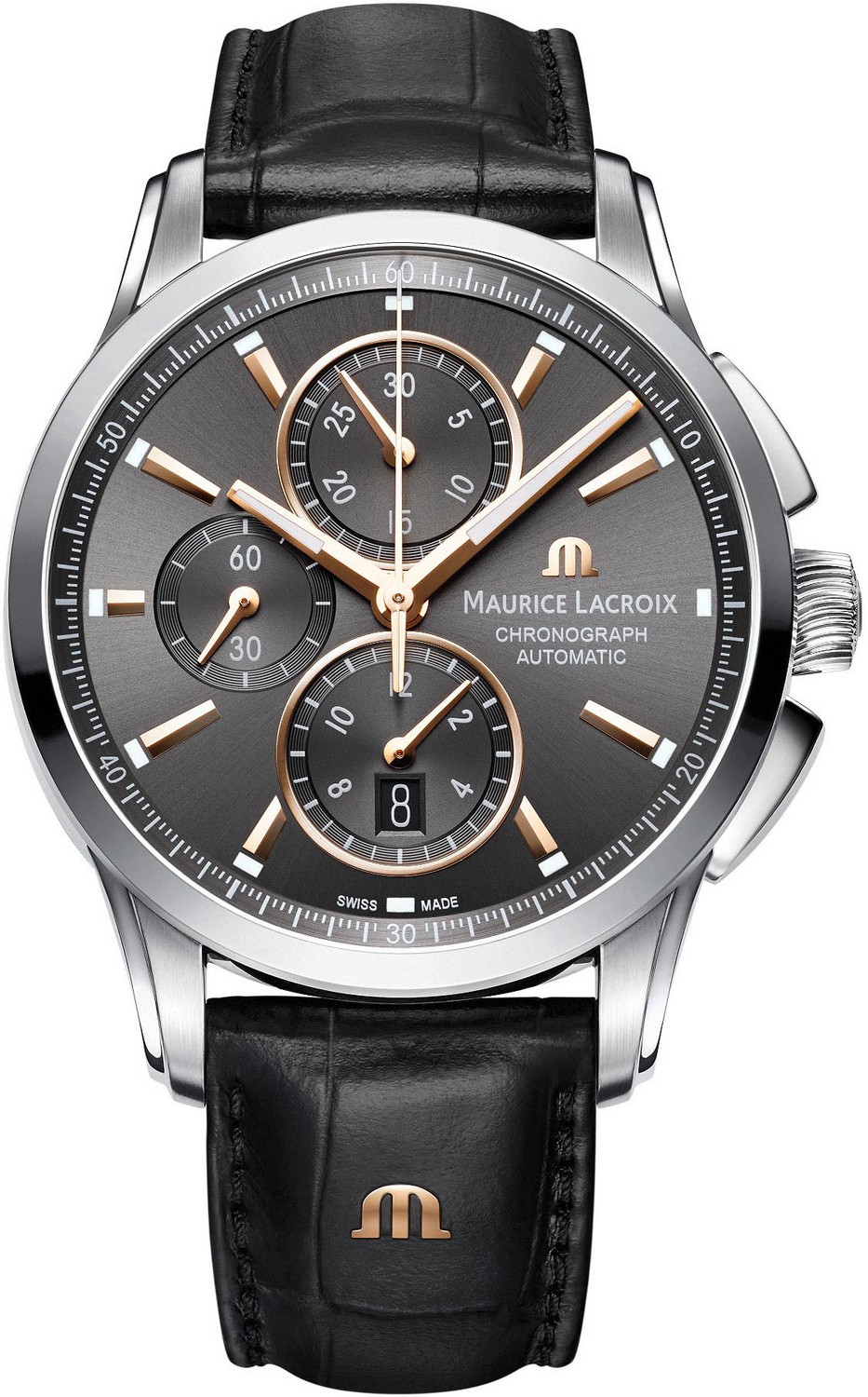 MAURICE LACROIX PONTOS Мужские часы, автоматический механизм, сталь, 43 мм