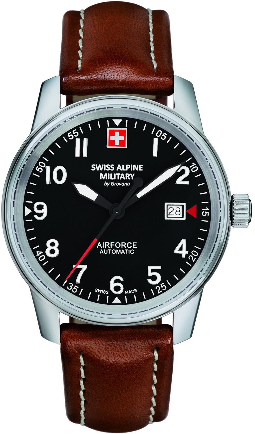 SWISS ALPINE MILITARY  Мужские швейцарские часы, автоматический механизм, сталь, 40,5 мм