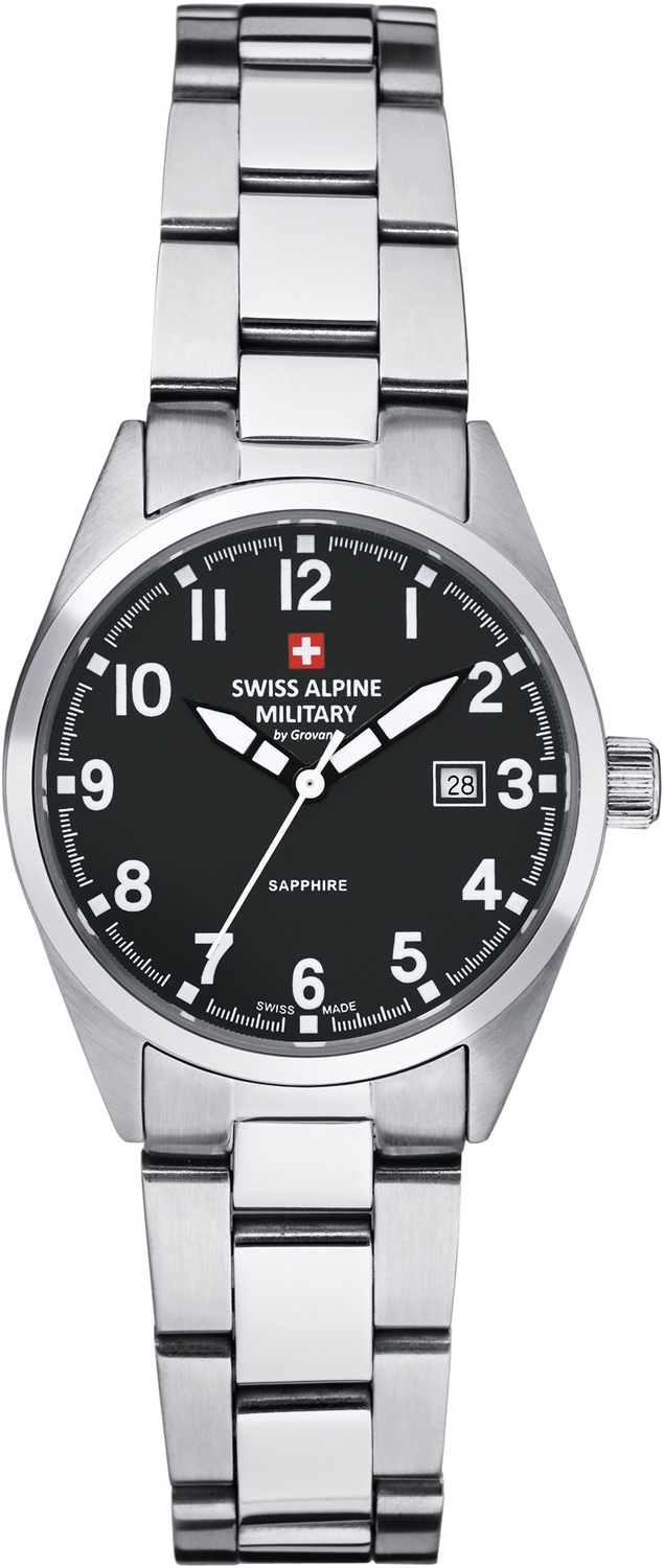 SWISS ALPINE MILITARY  Женские швейцарские часы, кварцевый механизм, сталь, 30 мм