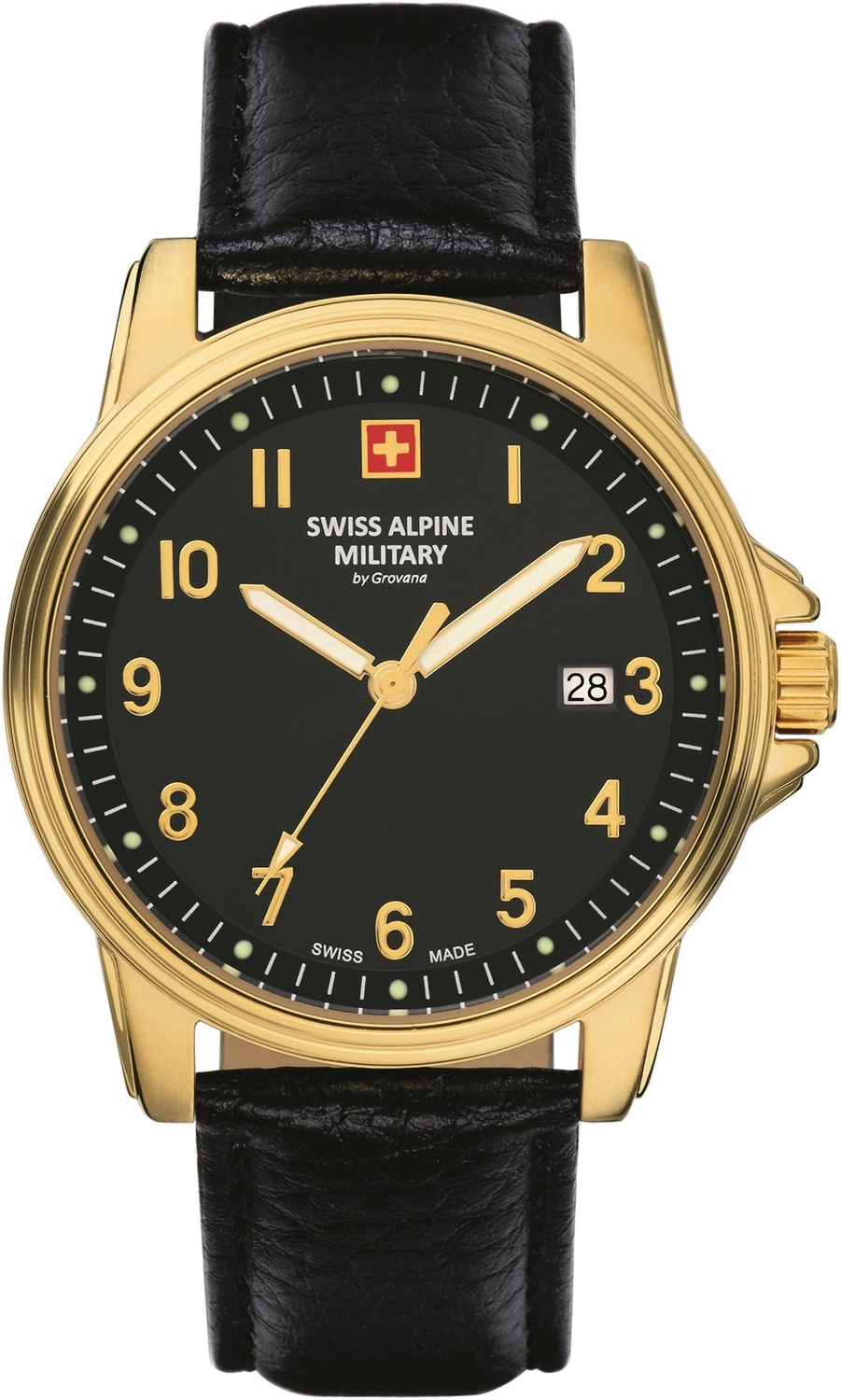 SWISS ALPINE MILITARY  Мужские швейцарские часы, кварцевый механизм, сталь с покрытием, 40 мм