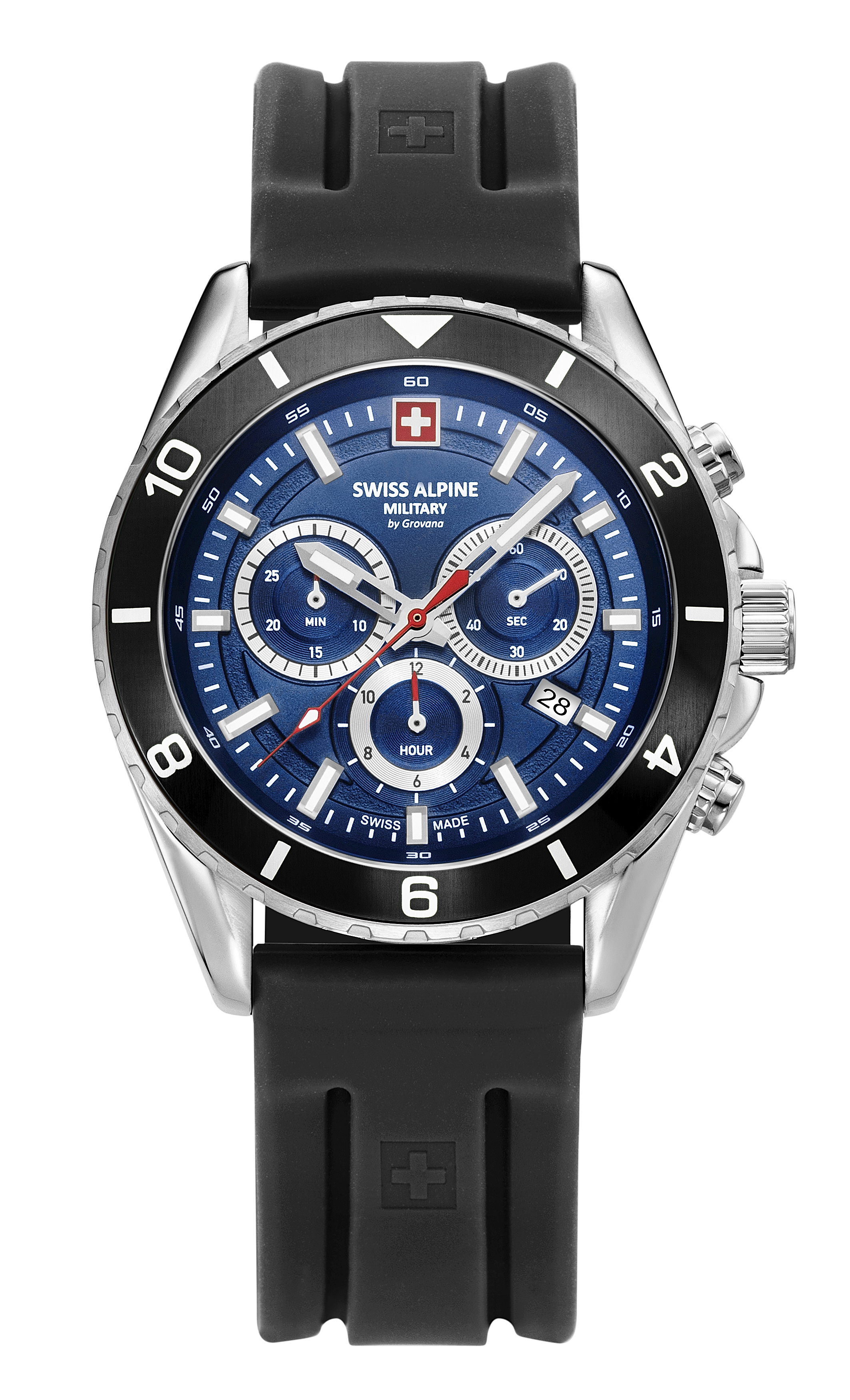 Часы SWISS ALPINE MILITARY   Мужские швейцарские часы, кварцевый механизм, сталь, 43 мм