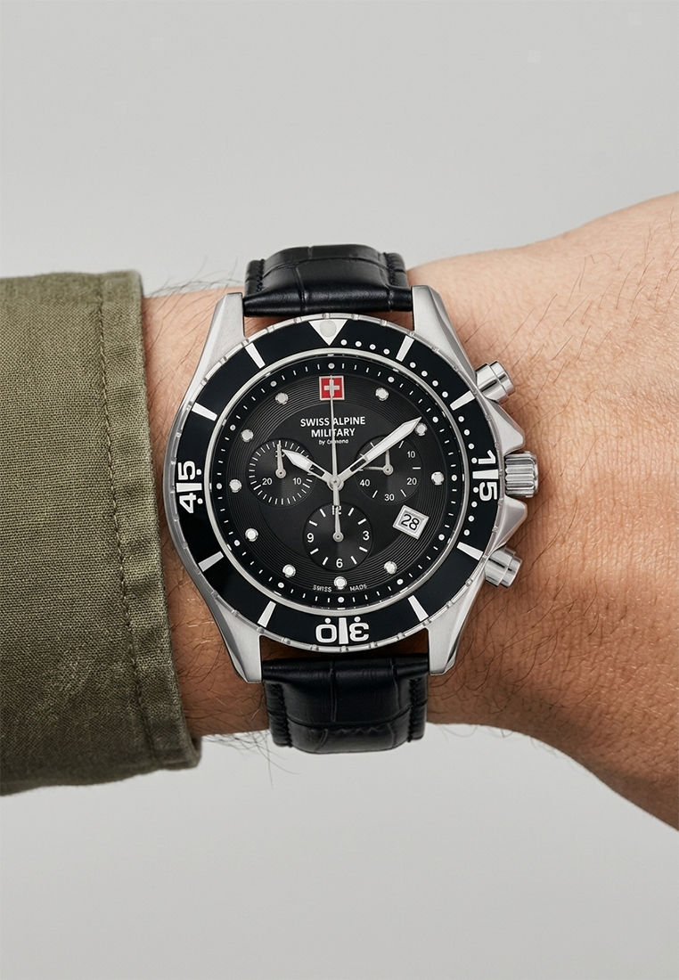 Часы SWISS ALPINE MILITARY  7040.9537SAM, Функции: Часы, минуты, секунды, хронограф, дата