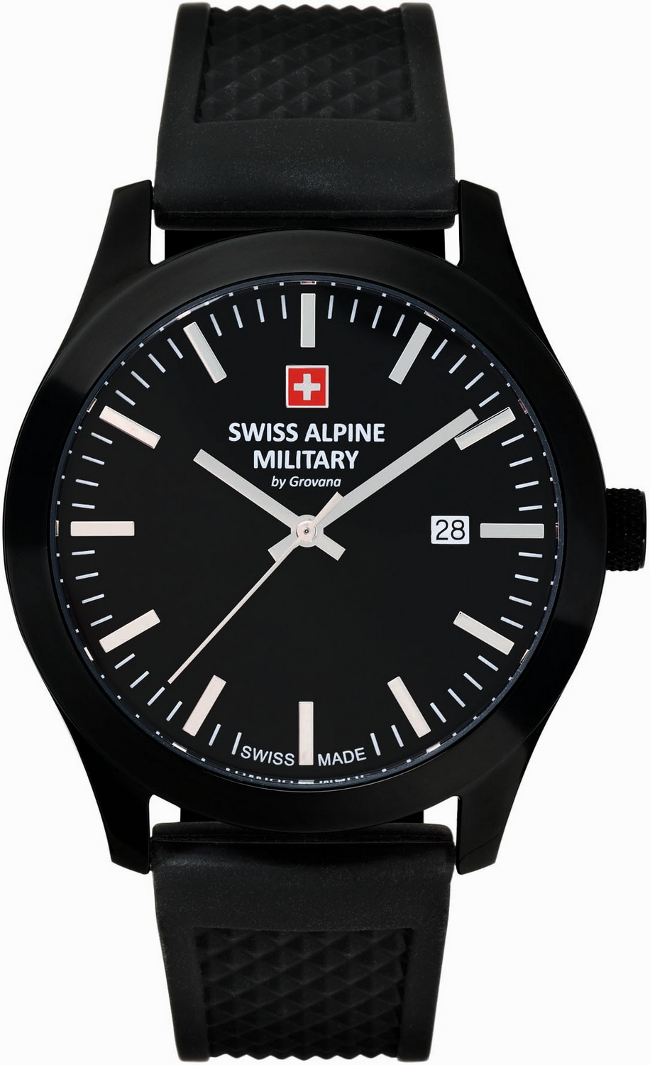 SWISS ALPINE MILITARY  Мужские швейцарские часы, кварцевый механизм, сталь с покрытием, 43 мм
