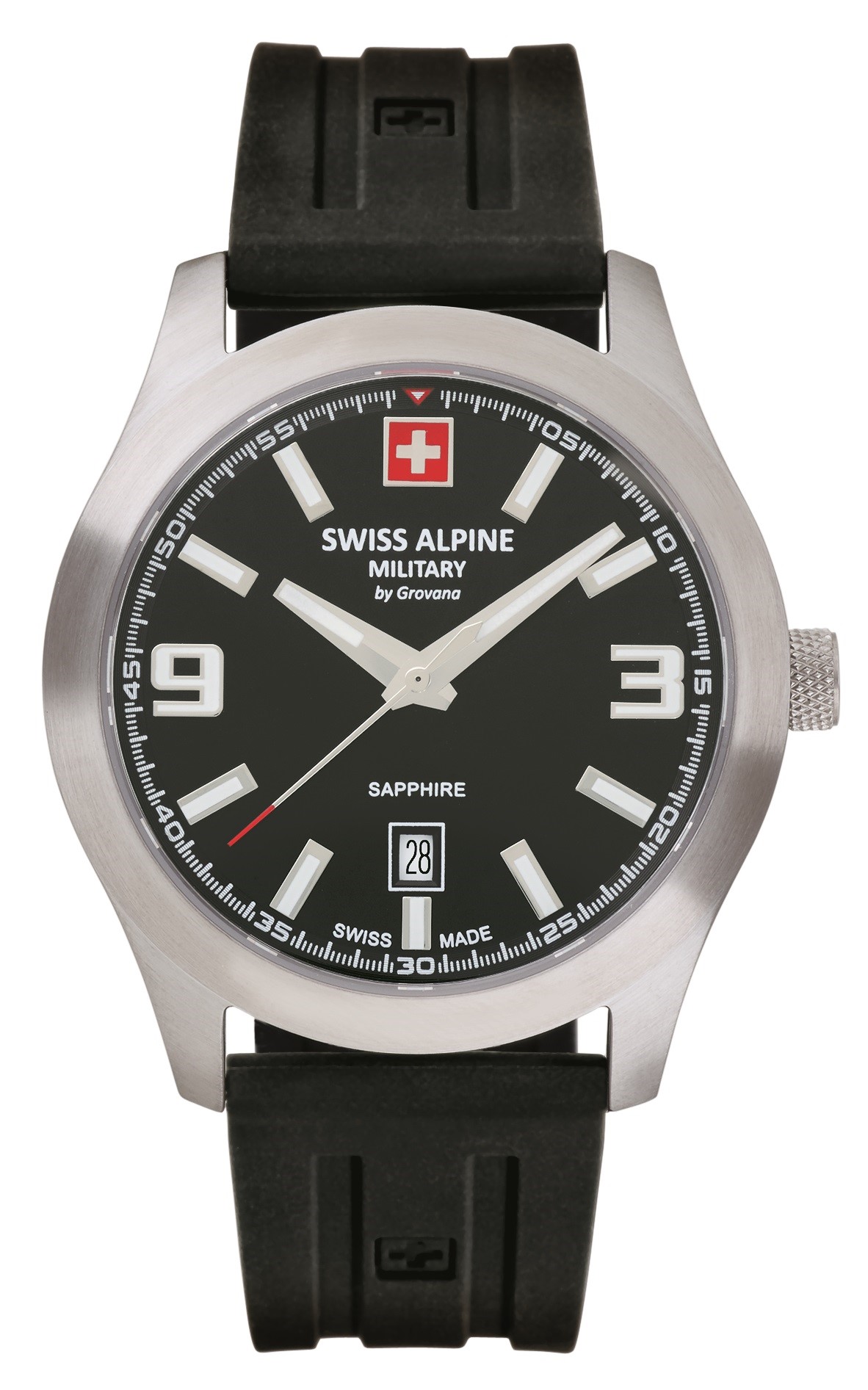 SWISS ALPINE MILITARY  Мужские швейцарские часы, кварцевый механизм, сталь, 43 мм