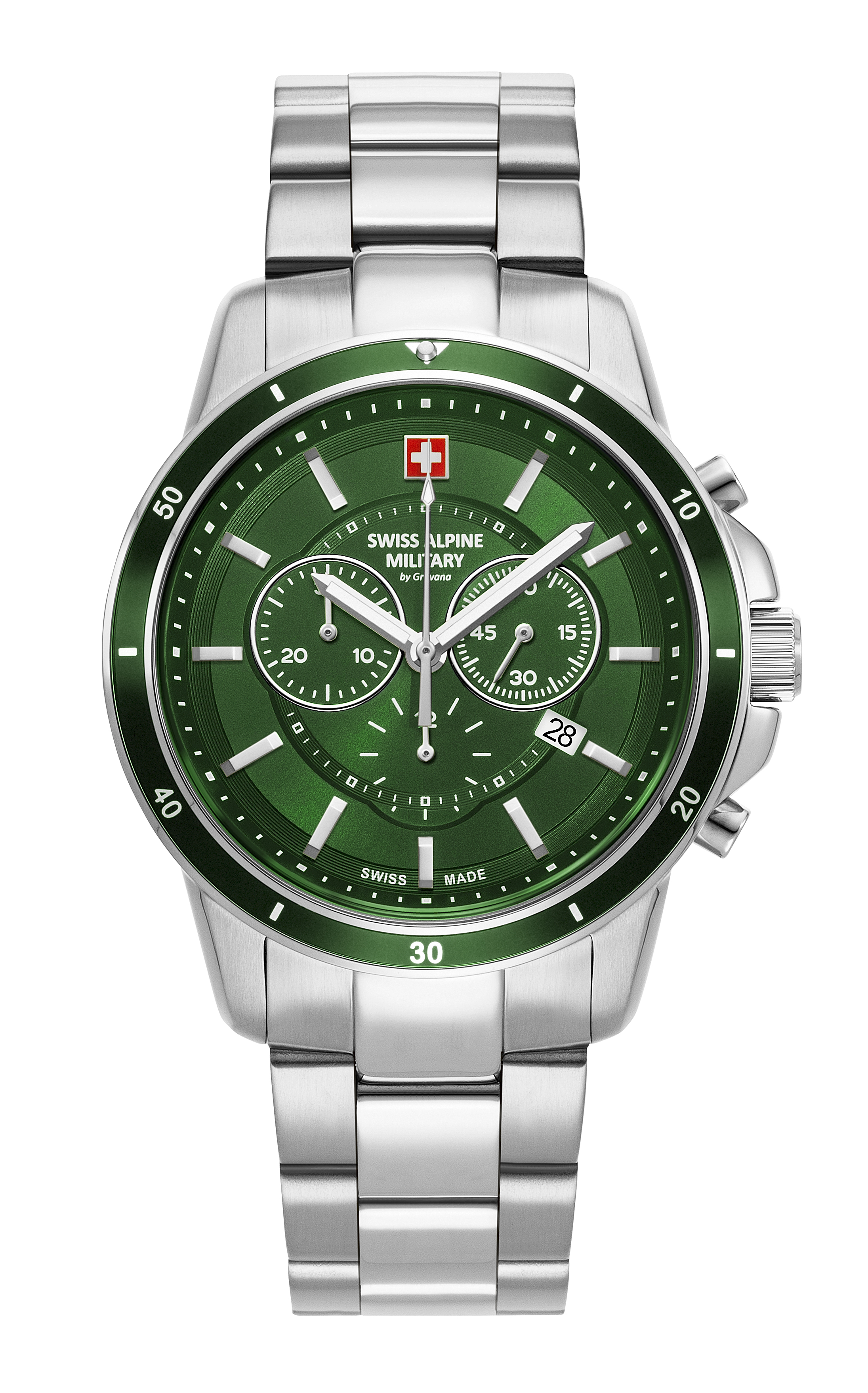 SWISS ALPINE MILITARY   Мужские швейцарские часы, кварцевый механизм, сталь, 44 мм