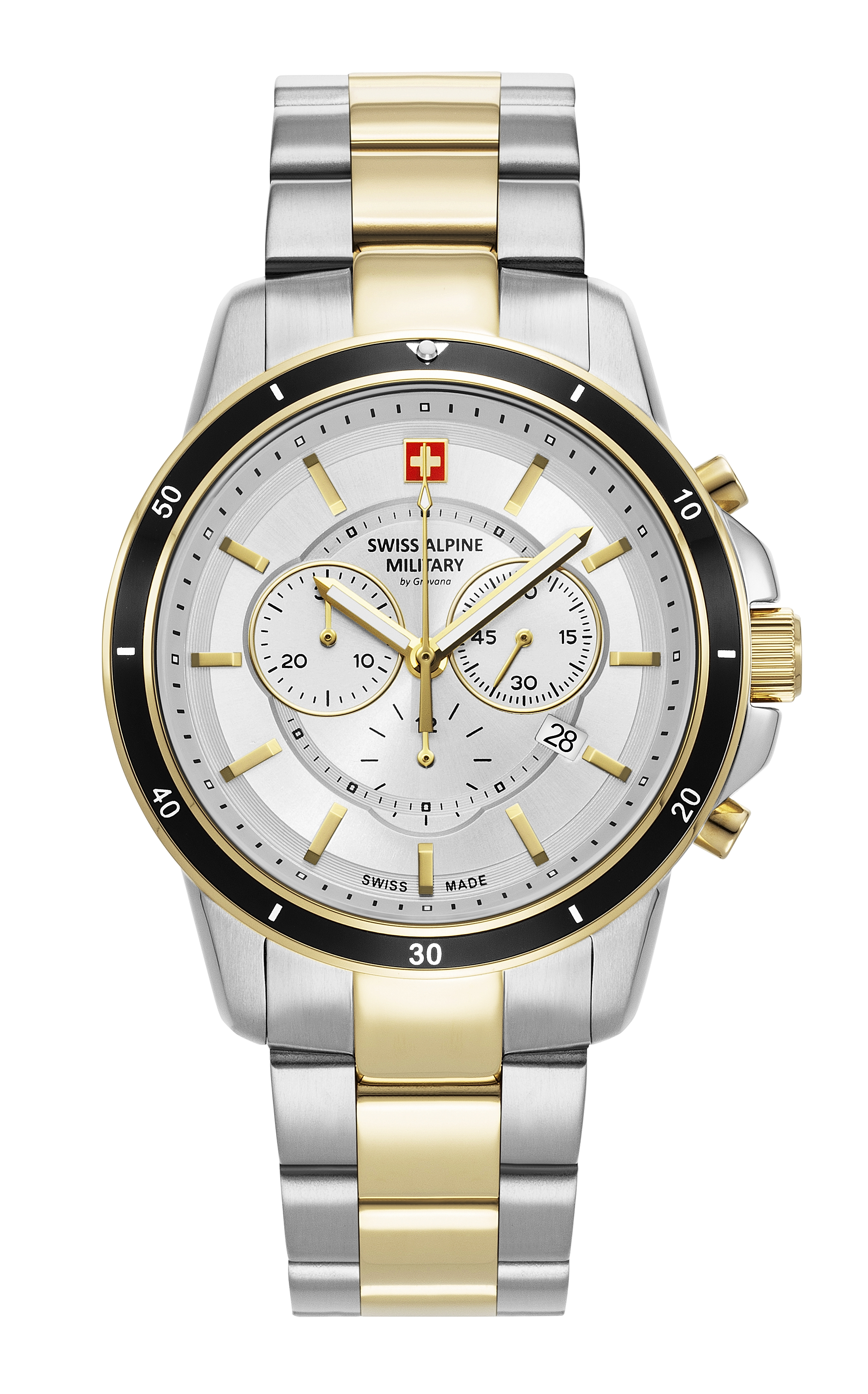 SWISS ALPINE MILITARY   Мужские швейцарские часы, кварцевый механизм, сталь, 44 мм