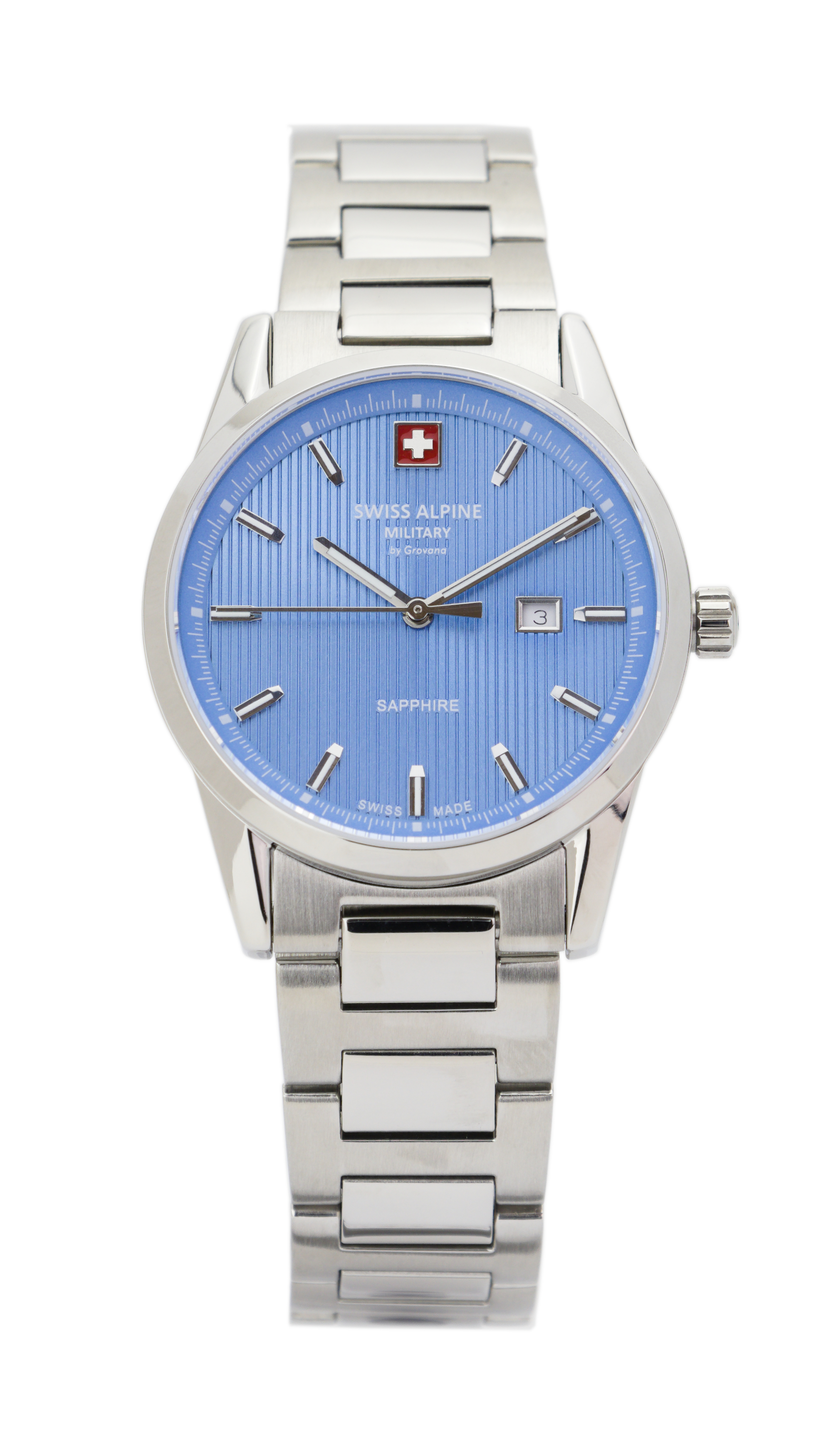 SWISS ALPINE MILITARY   швейцарские часы, кварцевый механизм, сталь, 34 мм