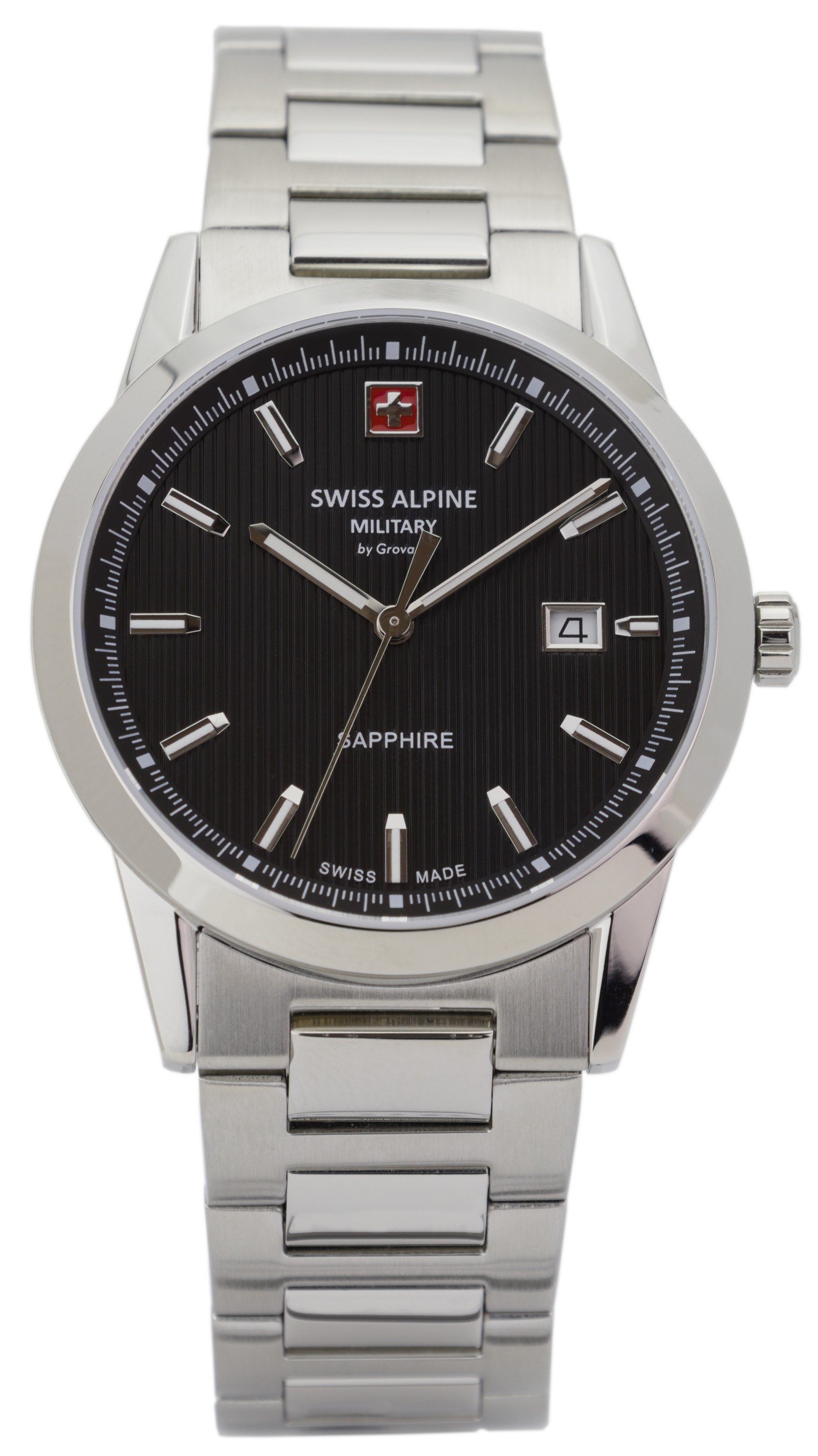 SWISS ALPINE MILITARY   Женские швейцарские часы, кварцевый механизм, сталь, 34 мм