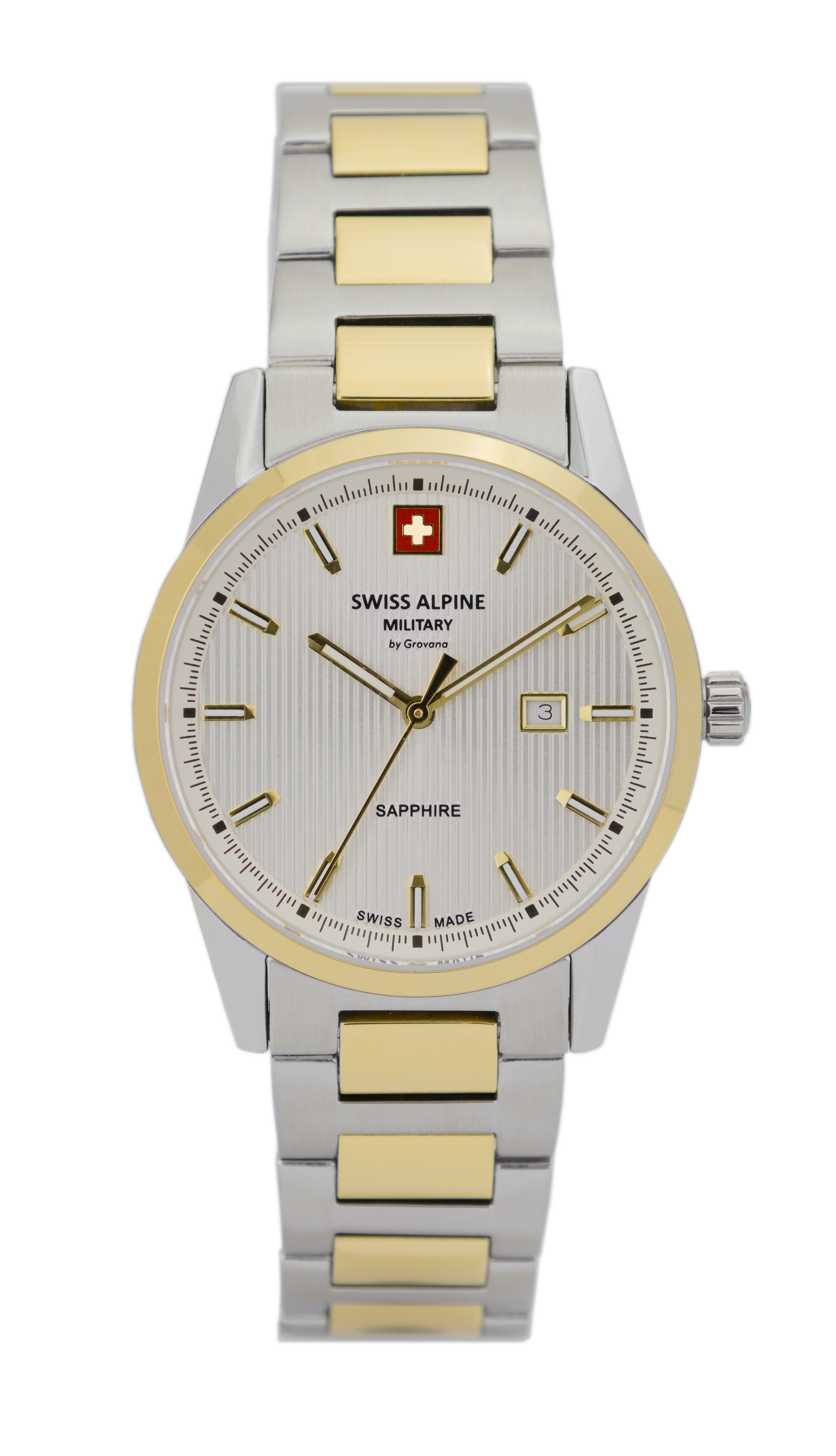 SWISS ALPINE MILITARY   швейцарские часы, кварцевый механизм, сталь с покрытием, 34 мм