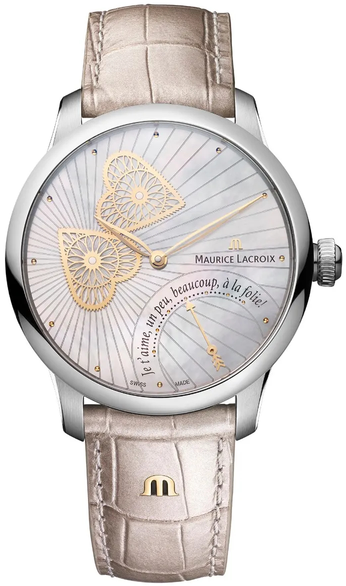 Женские часы Maurice Lacroix Masterpiece MP6068-SS001-160-1 Женские швейцарские часы, автоматический механизм, сталь, 40 мм