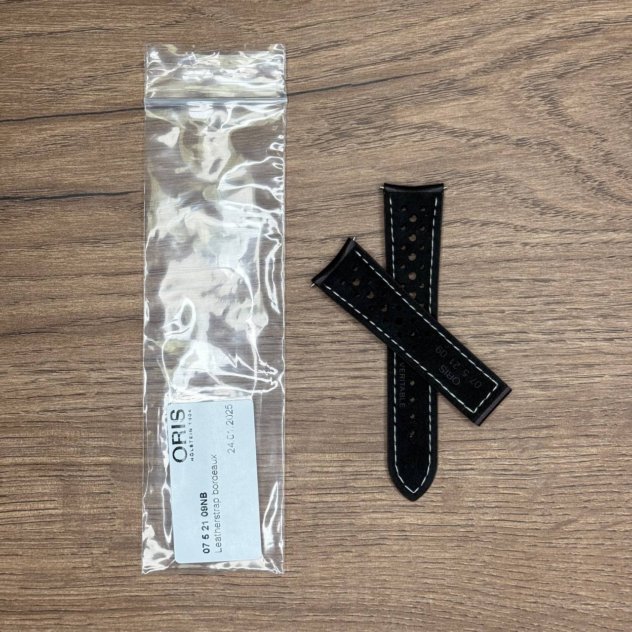 Ремешок для часов ORIS из натуральной кожи, коричневый с перфорацией, без пряжки 